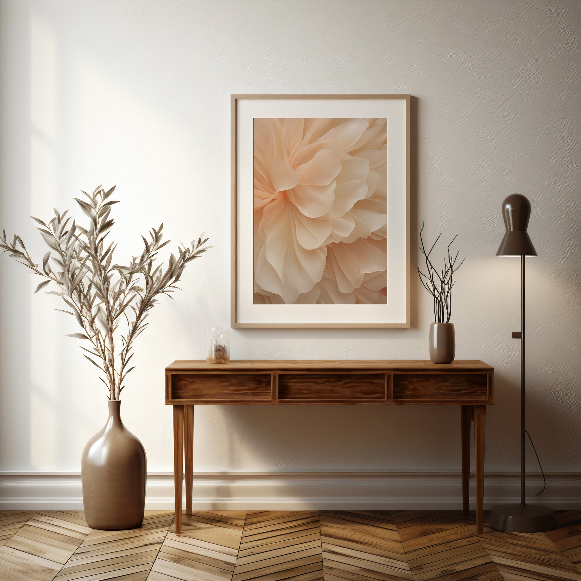Design Concept No. 37 for Peony Veil Modern Poster Art