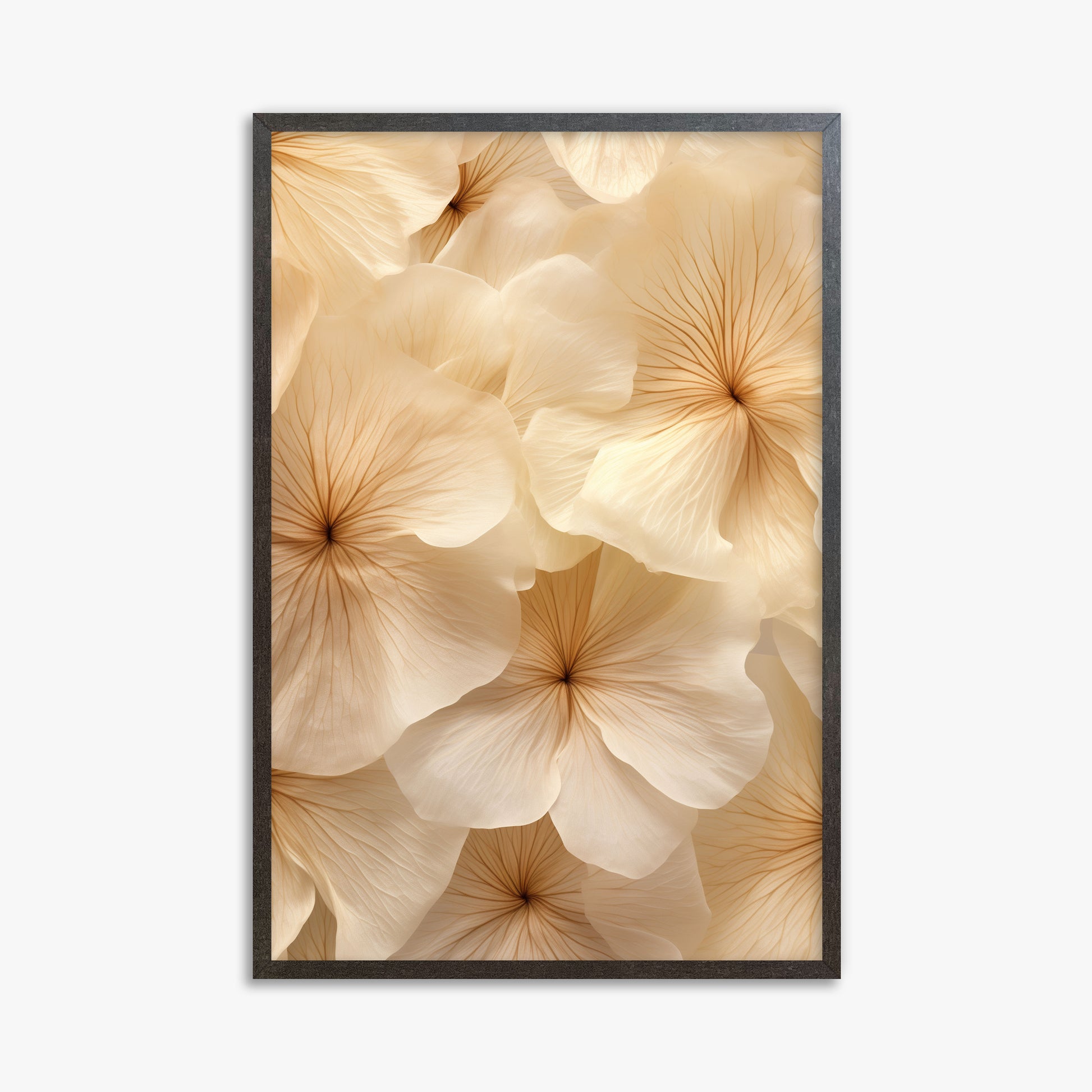 Ivory Blooms, 61x91cm Framed Poster With Espresso Frame