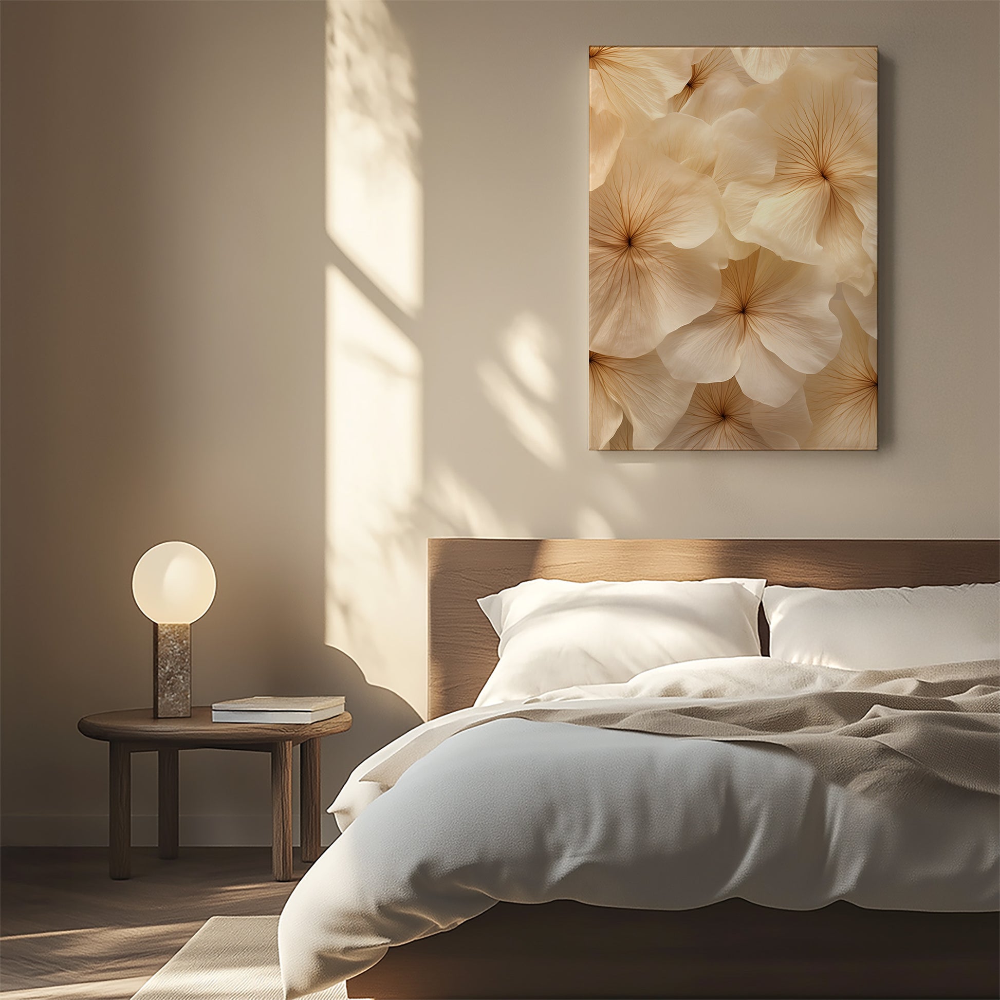Design Concept No. 55 for Ivory Blooms Modern Satin Canvas Poster Art
