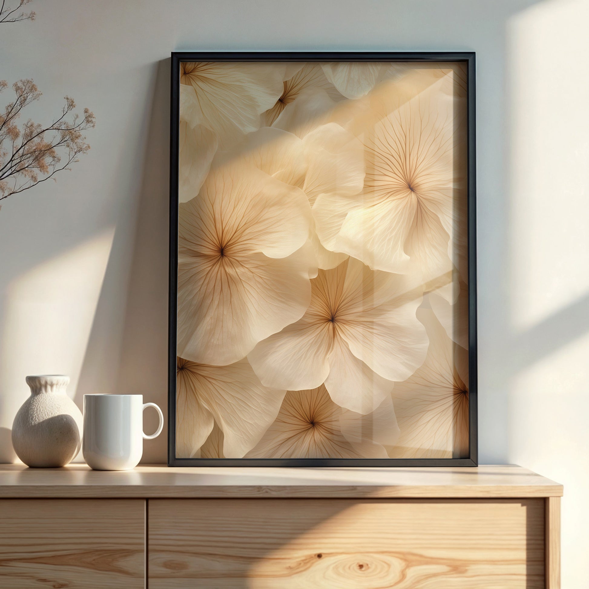 Design Concept No. 22 for Ivory Blooms Modern Poster Art