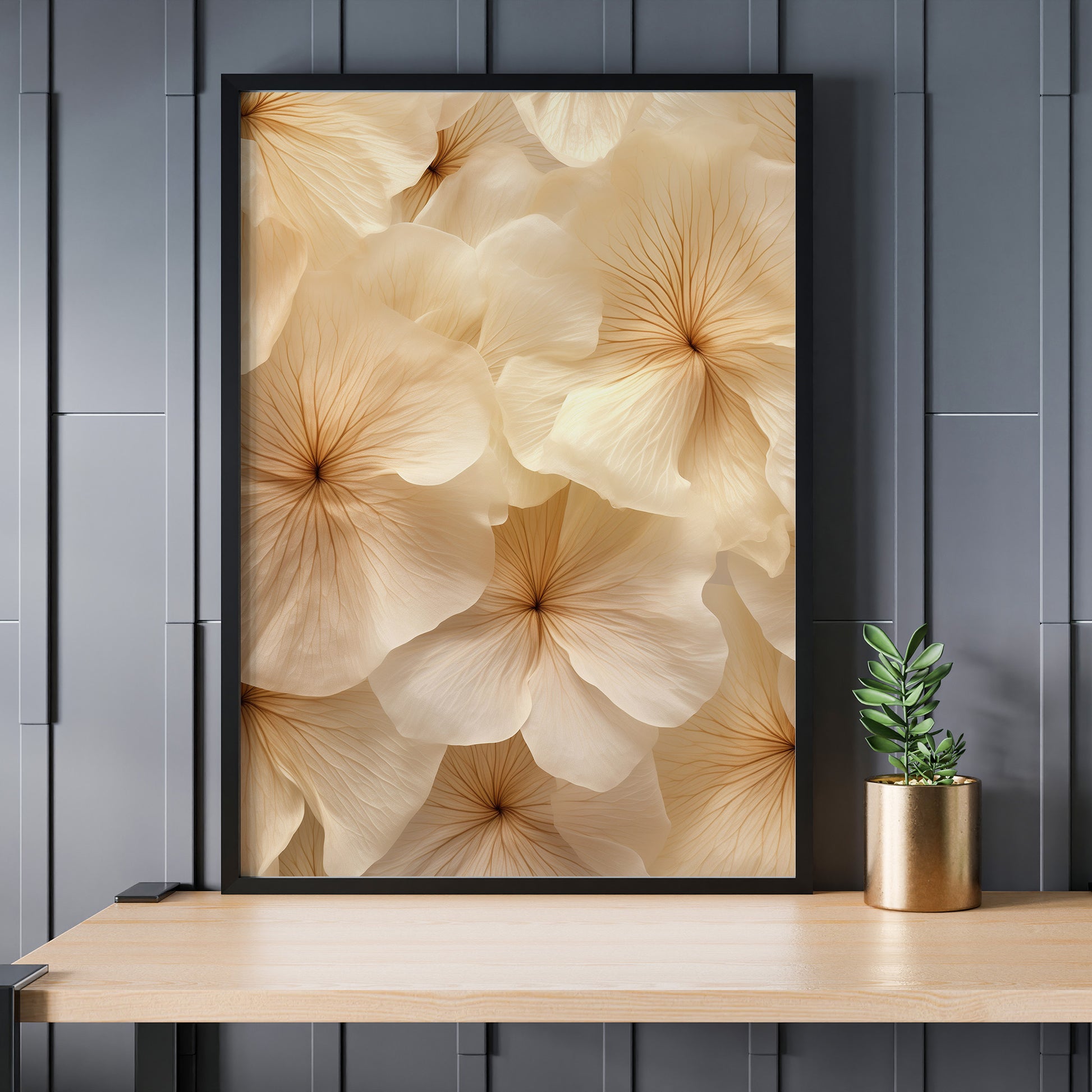 Design Concept No. 24 for Ivory Blooms Modern Poster Art