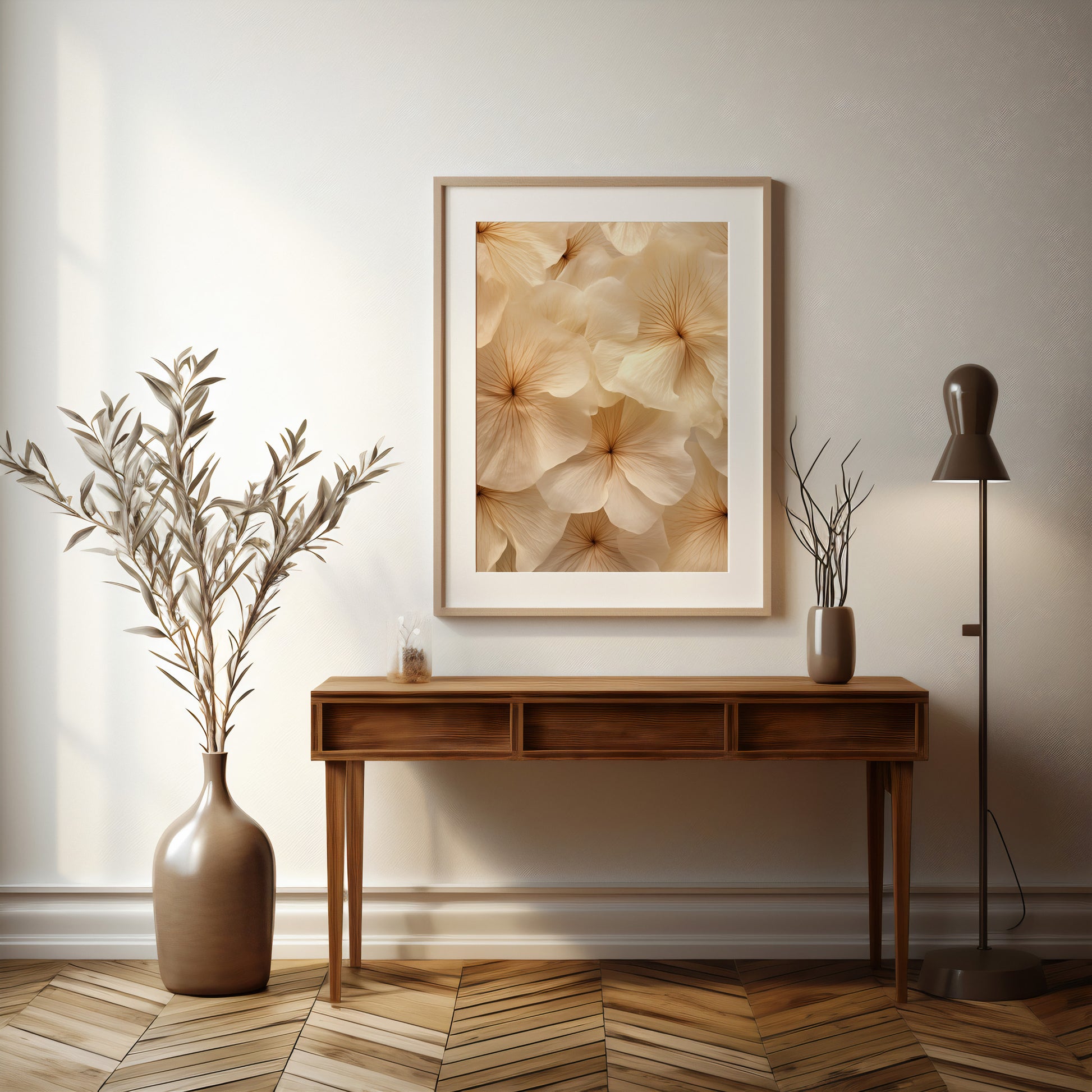 Design Concept No. 37 for Ivory Blooms Modern Poster Art