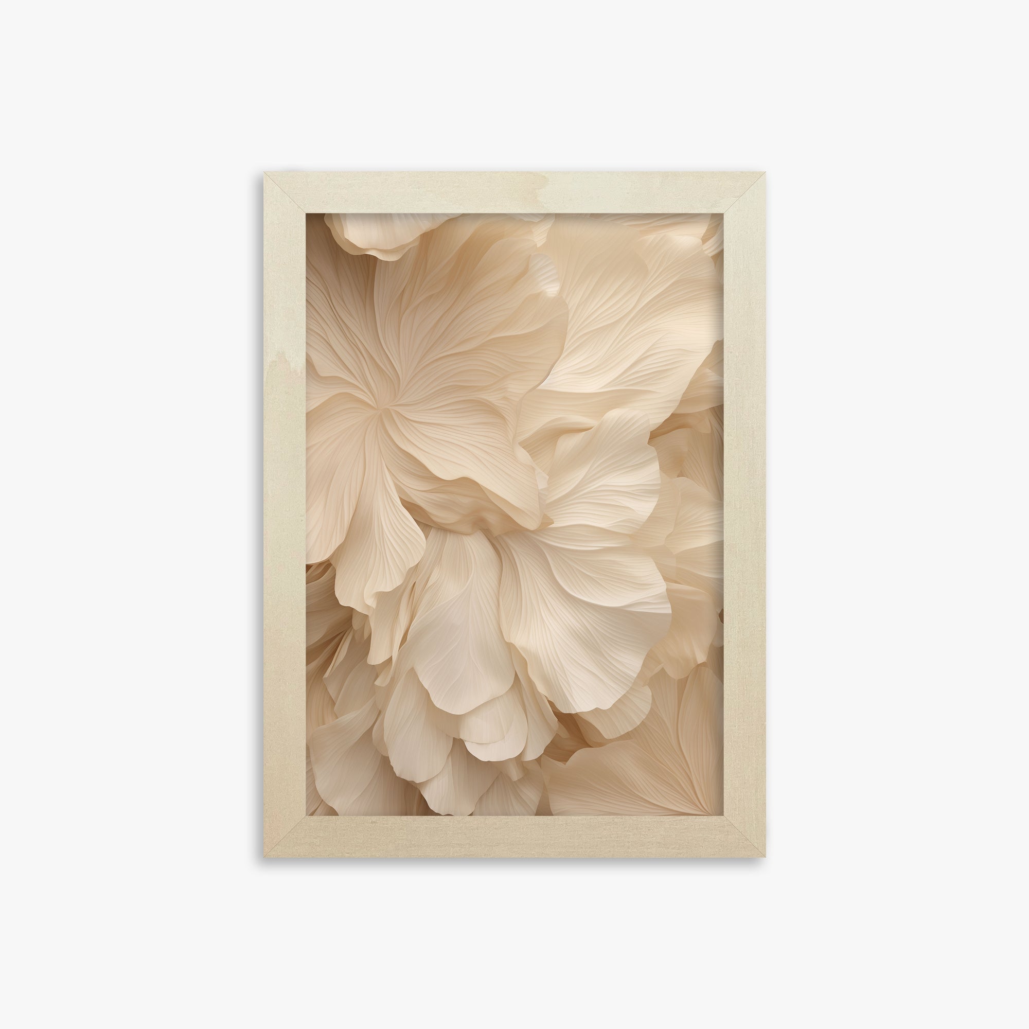 Ivory Petal Symphony, 21x30cm Framed Poster With Lime Wood Frame