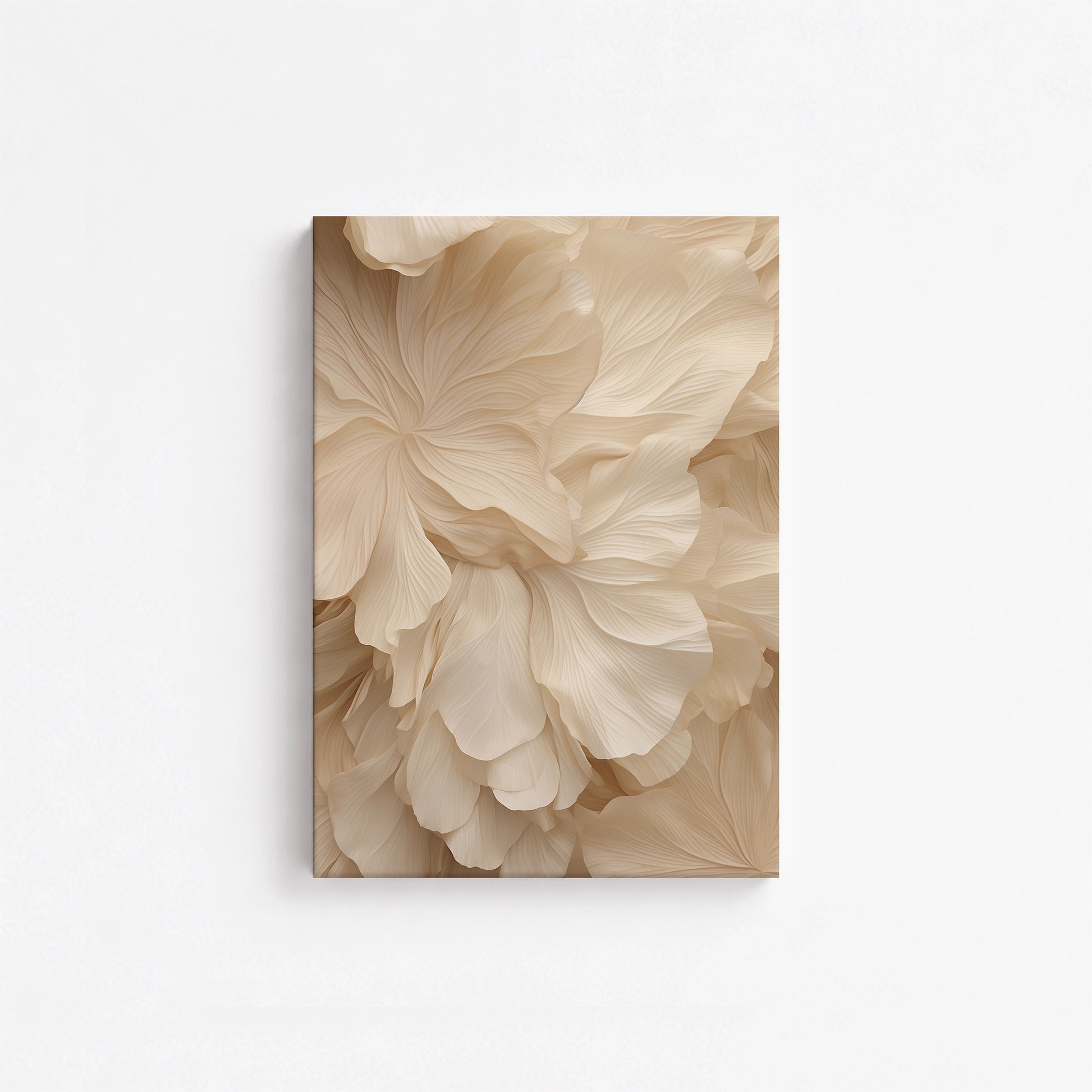 Ivory Petal Symphony, 21x30cm Satin Canvas Poster