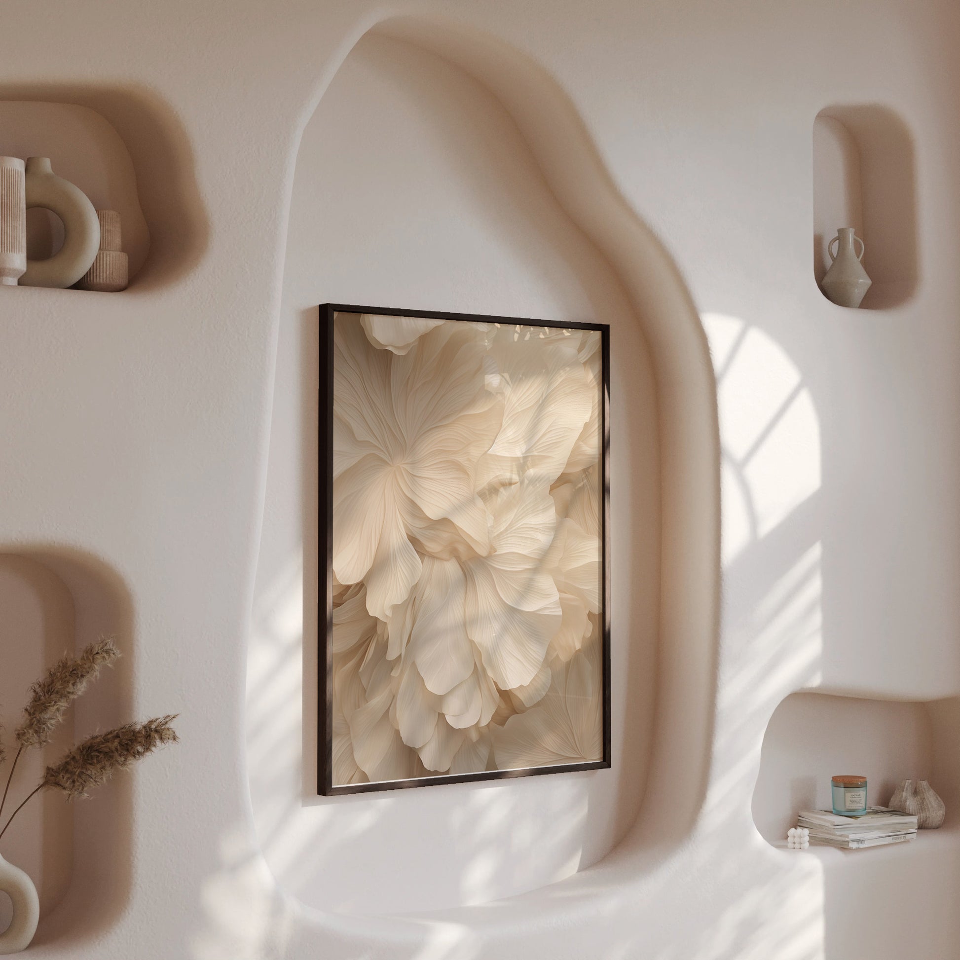 Design Concept No. 13 for Ivory Petal Symphony Modern Poster Art