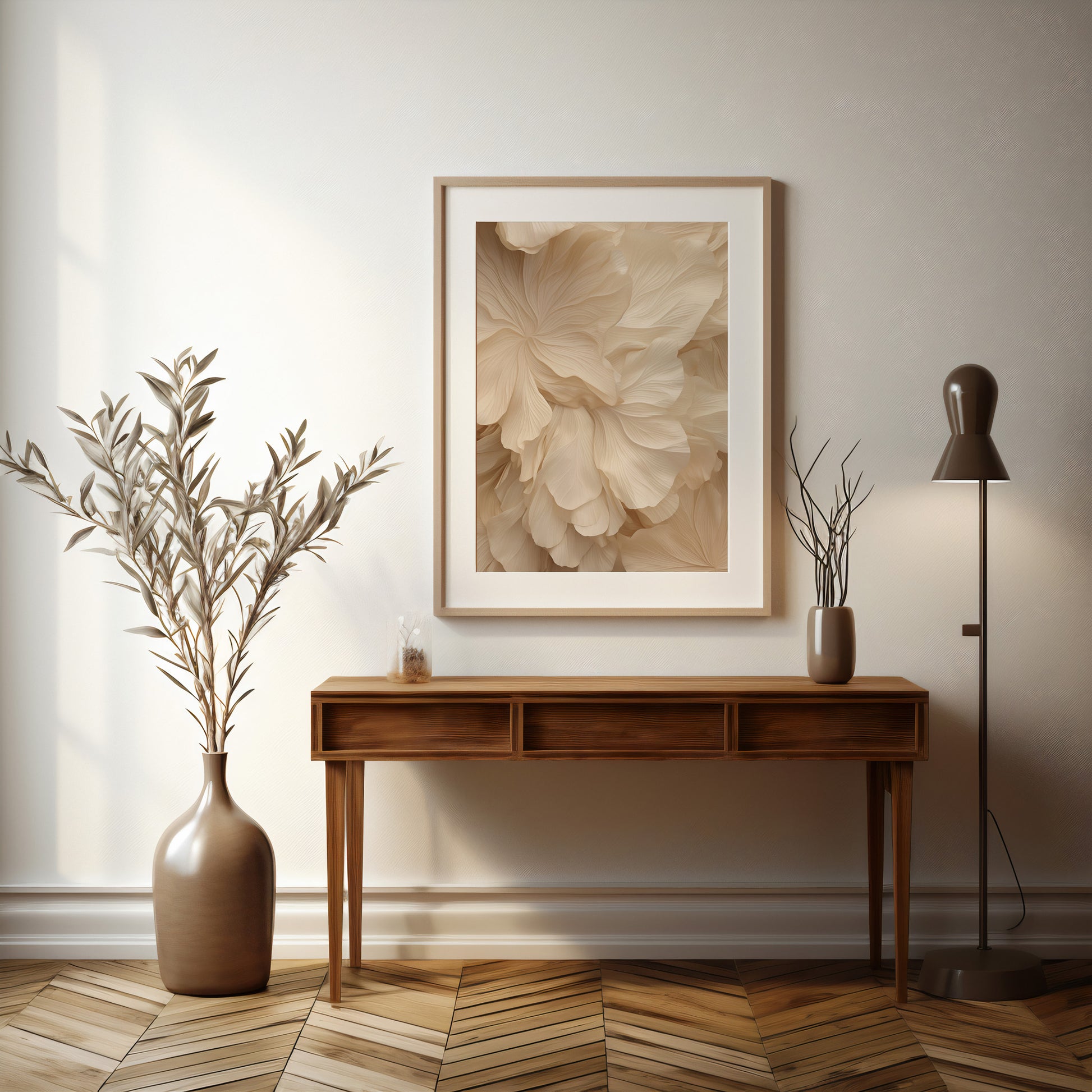 Design Concept No. 37 for Ivory Petal Symphony Modern Poster Art