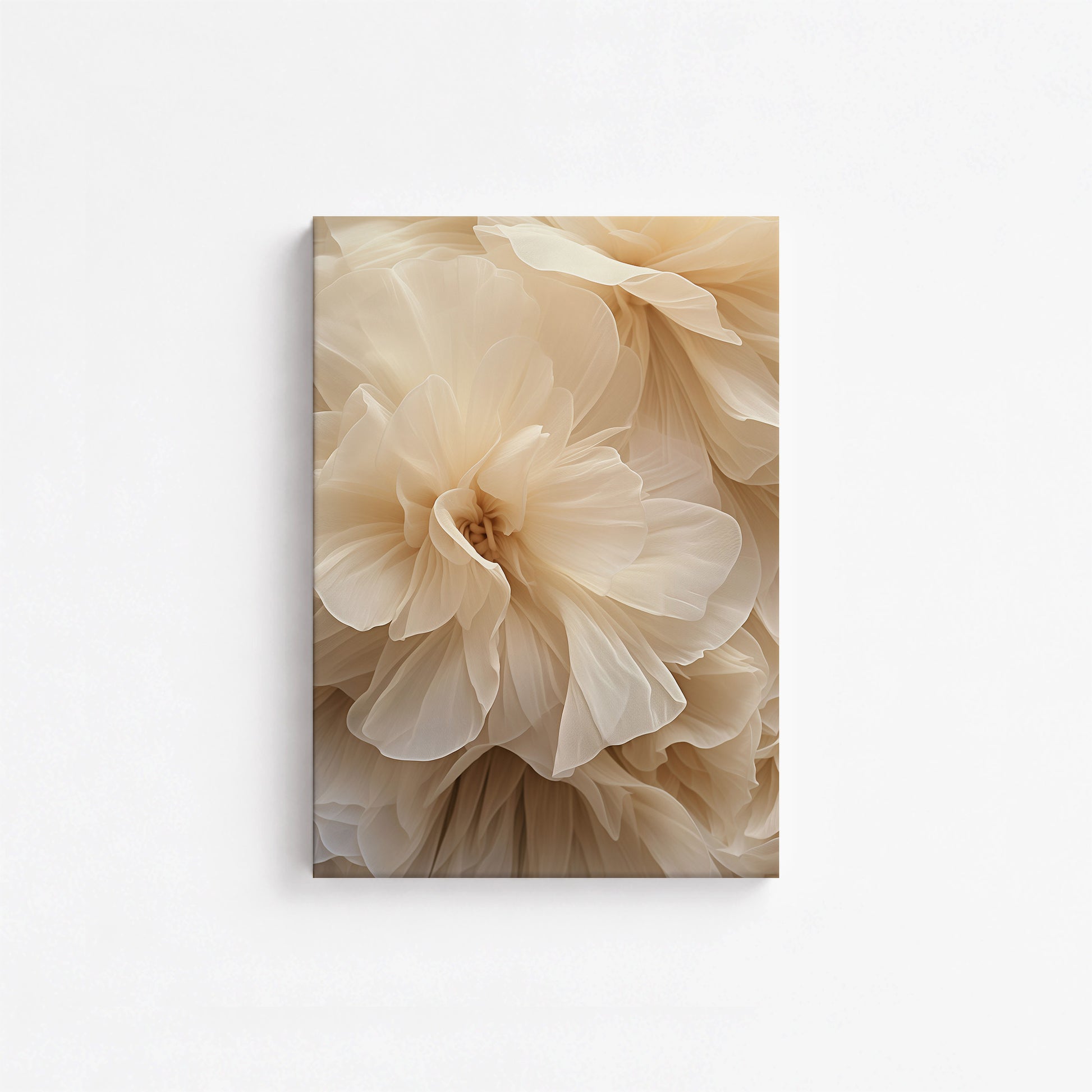 Ivory Petals Whisper, 21x30cm Satin Canvas Poster