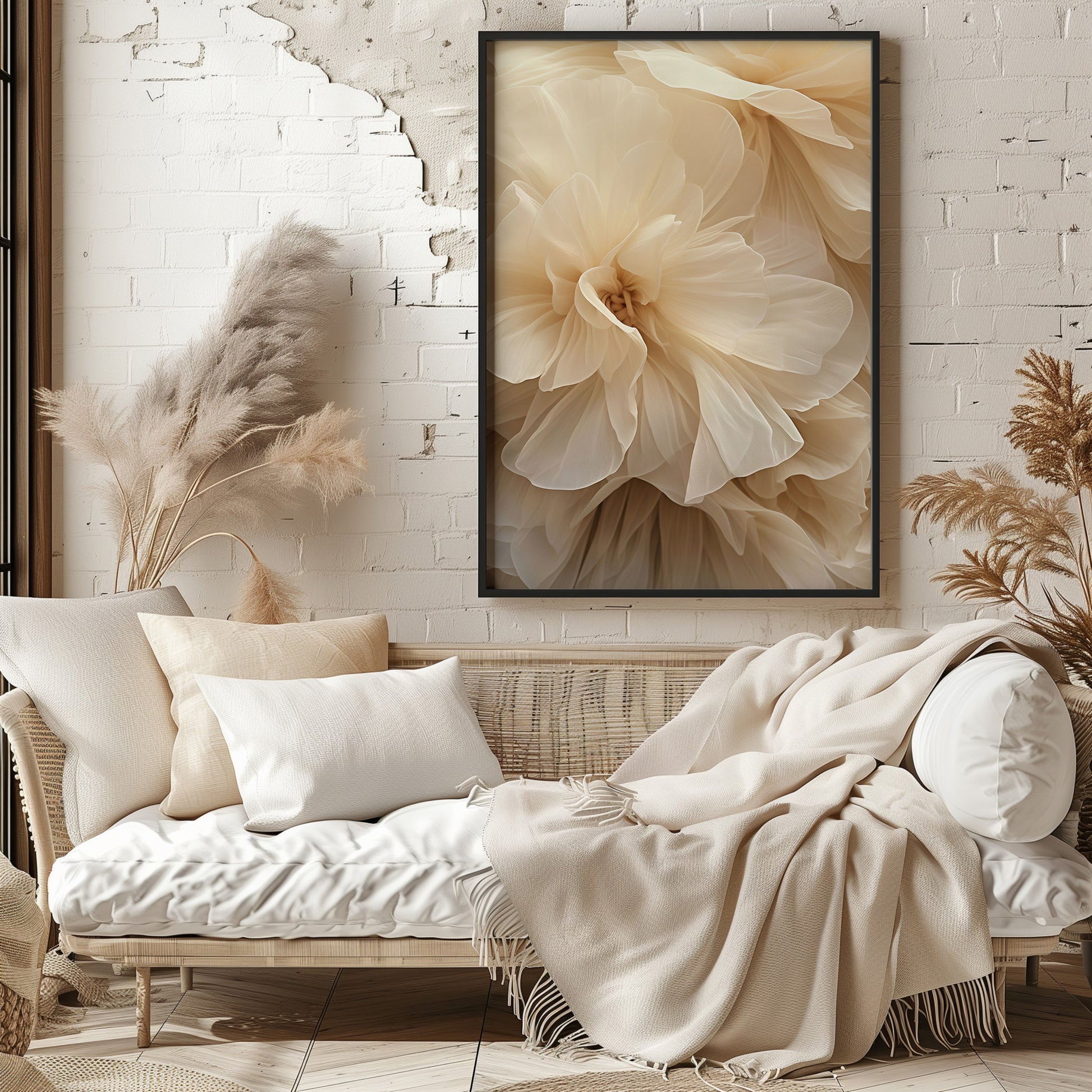 Design Concept No. 29 for Ivory Petals Whisper Modern Poster Art