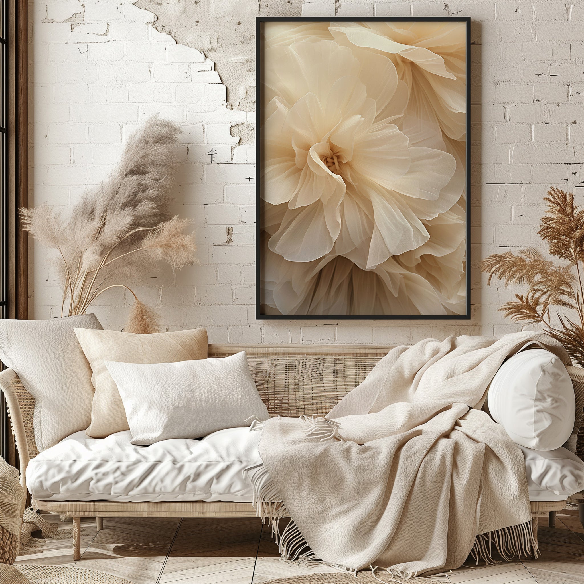 Design Concept No. 29 for Ivory Petals Whisper Modern Poster Art