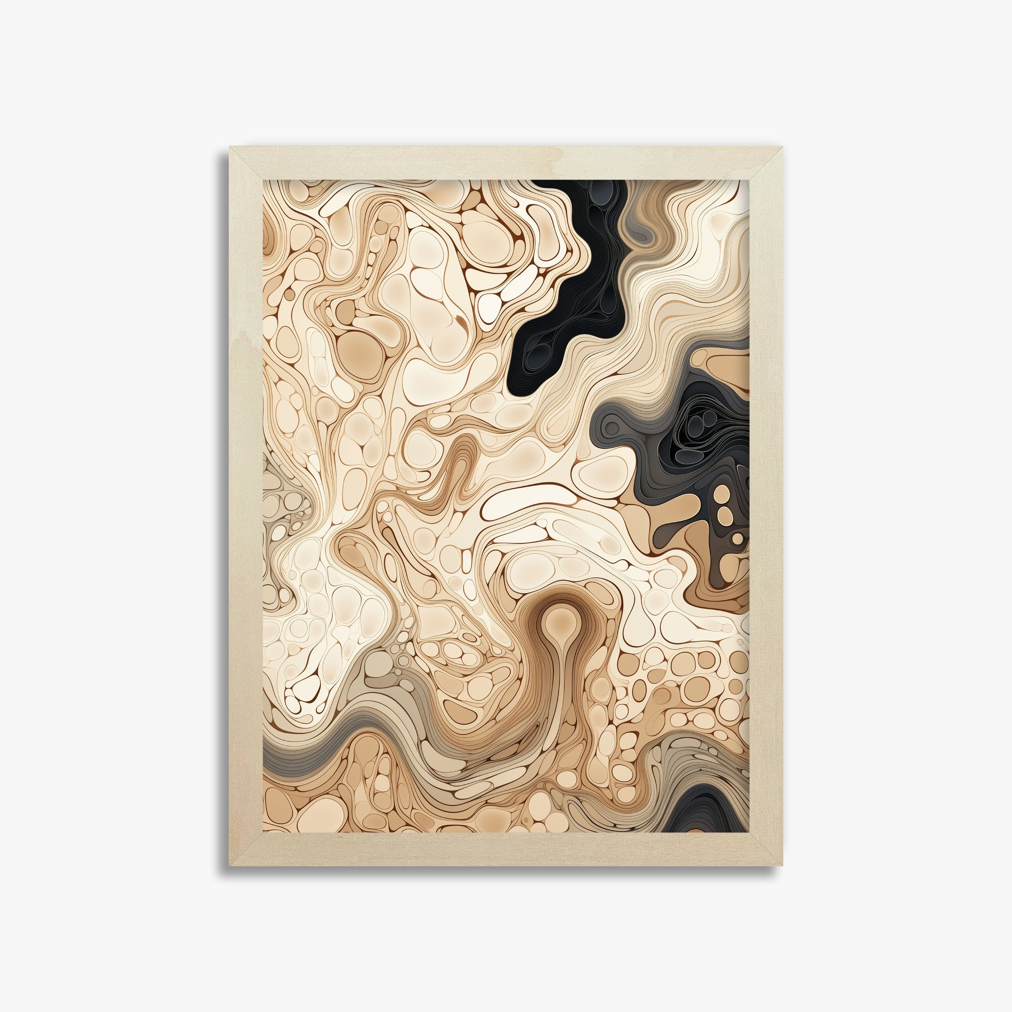 Marble Streams, 30x40cm Framed Poster With Lime Wood Frame