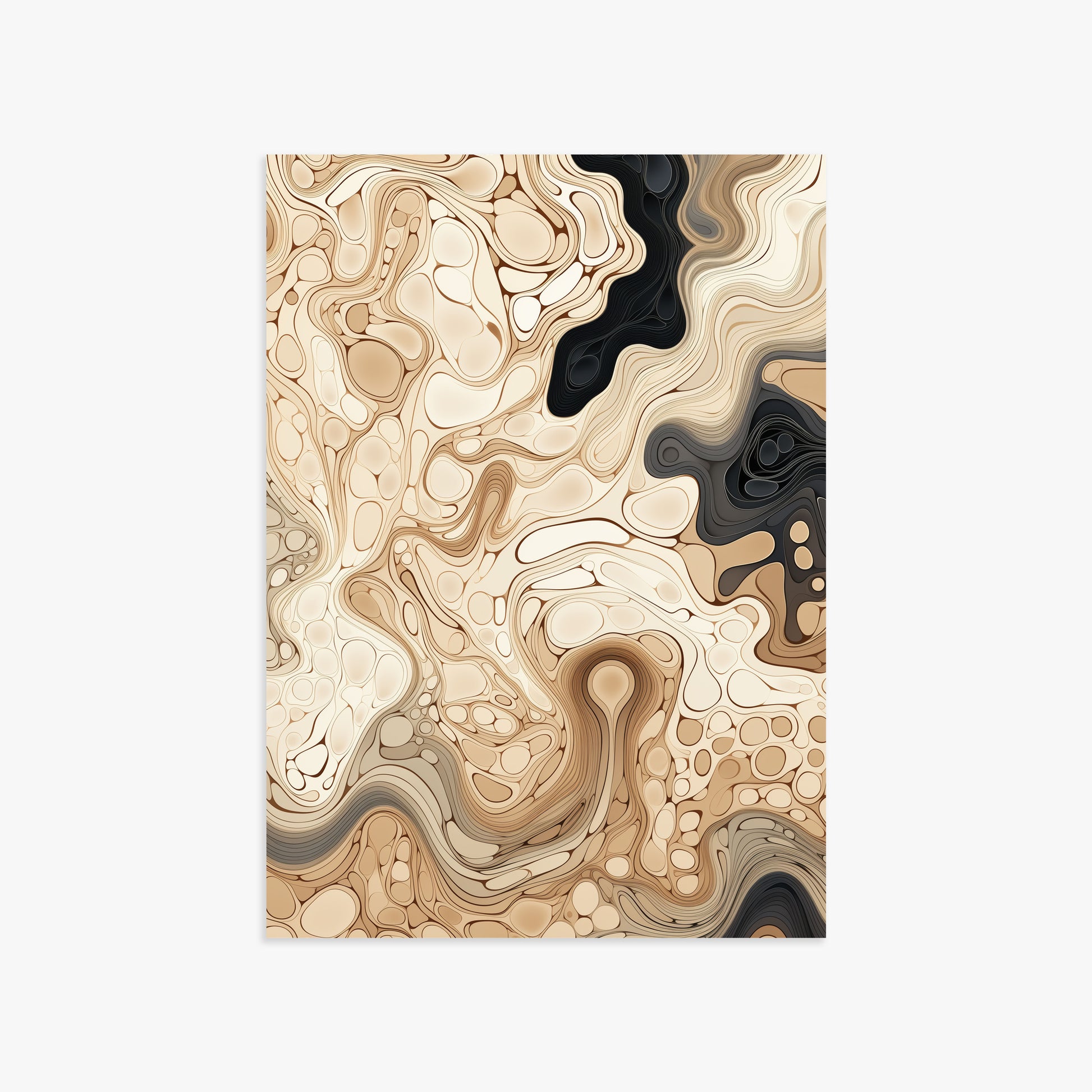 Marble Streams, 50x70cm Poster Unframed