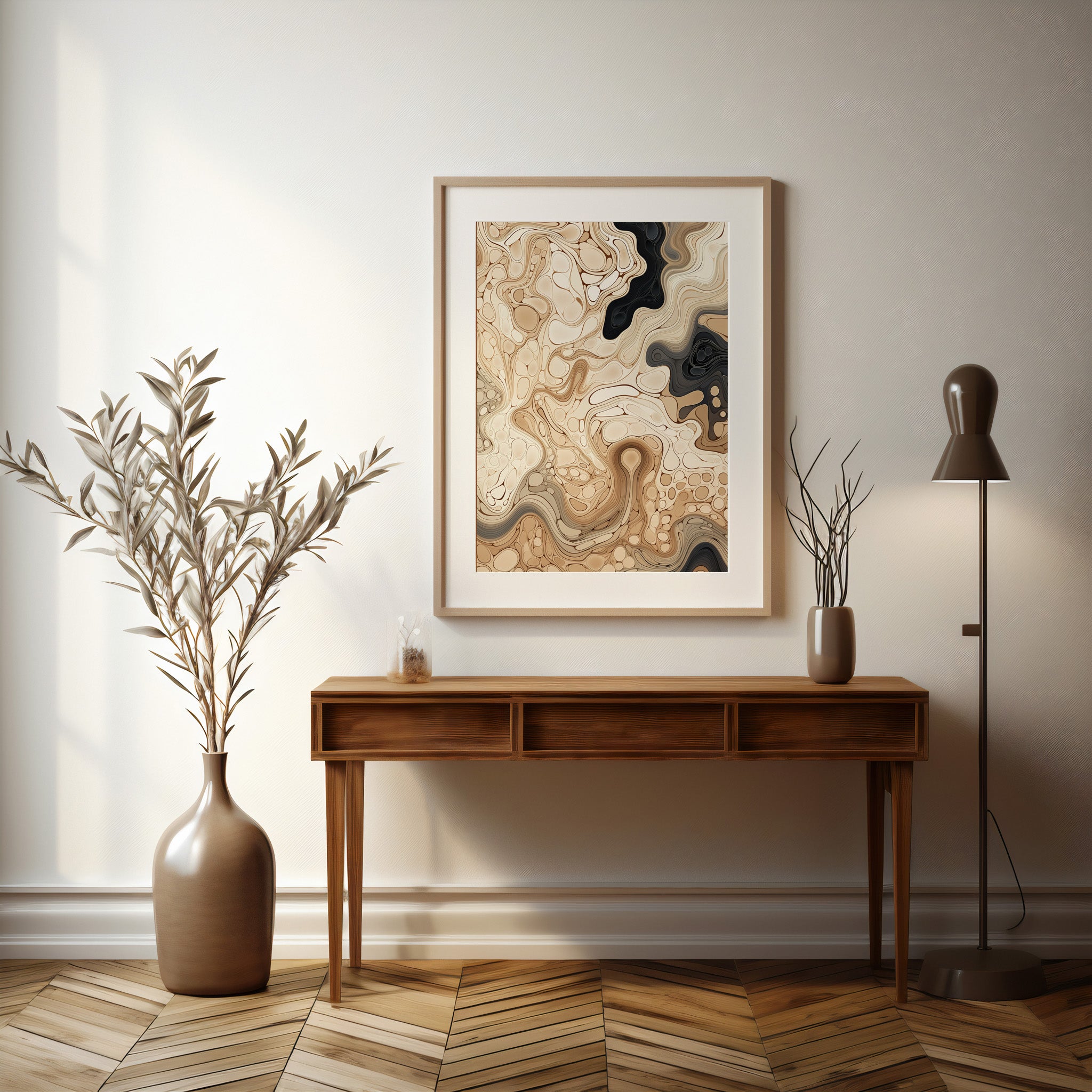 Design Concept No. 37 for Marble Streams Modern Poster Art