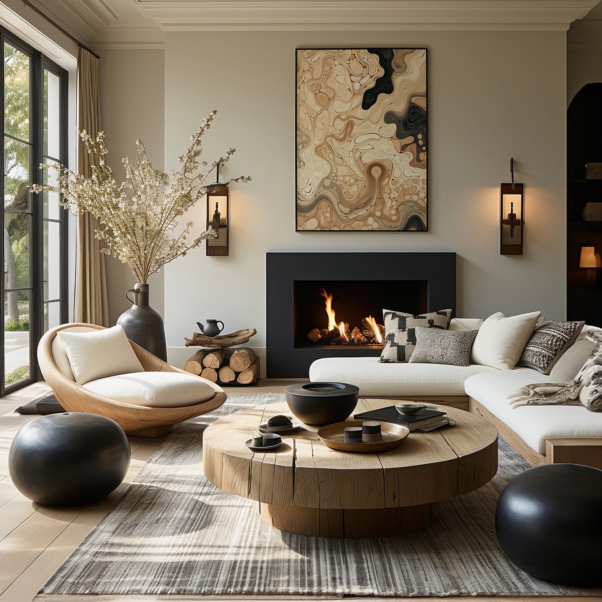 Design Concept No. 39 for Marble Streams Modern Poster Art