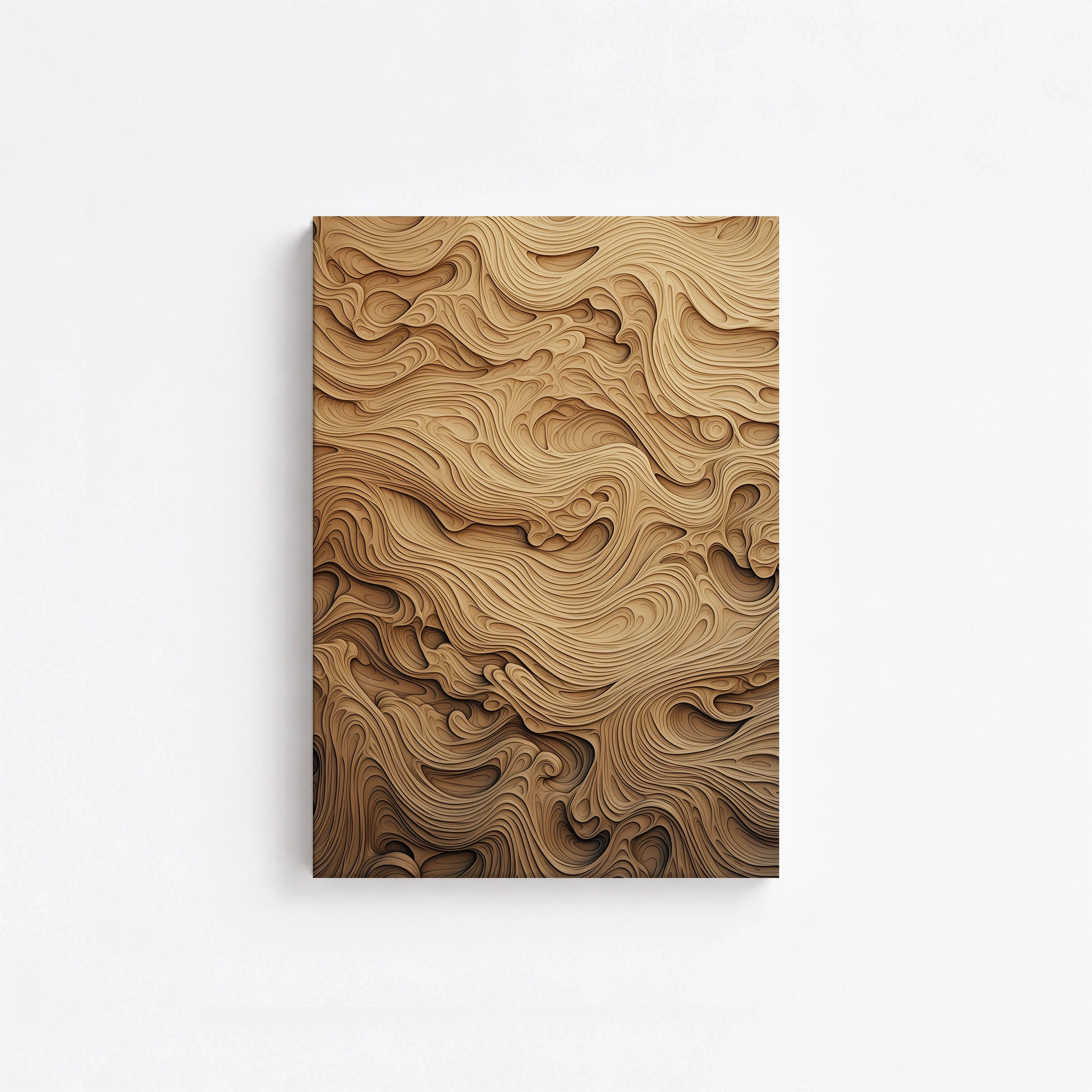 Amber Wood Whorls, 21x30cm Satin Canvas Poster