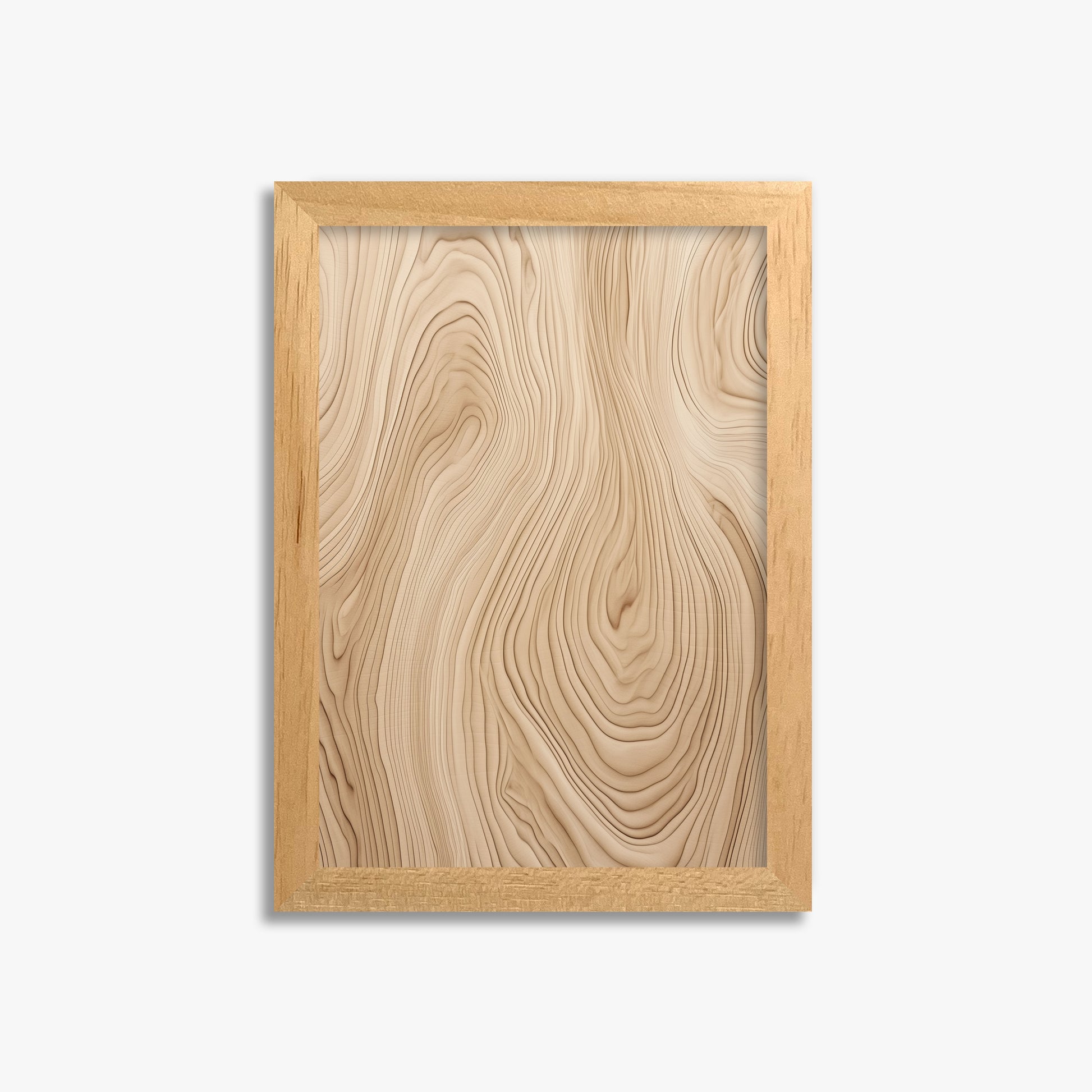 Natural Birch Waves, 21x30cm Framed Poster With Oak Frame
