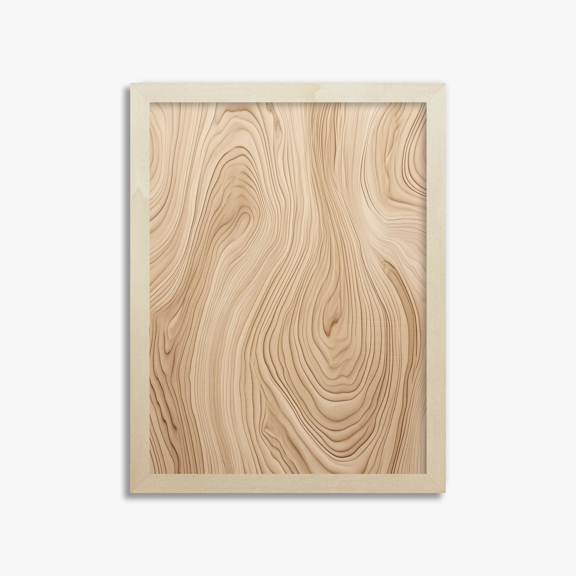Natural Birch Waves, 30x40cm Framed Poster With Lime Wood Frame