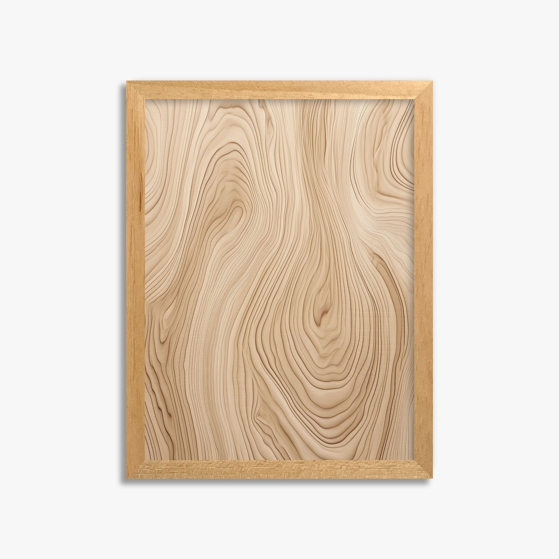 Natural Birch Waves, 30x40cm Framed Poster With Oak Frame