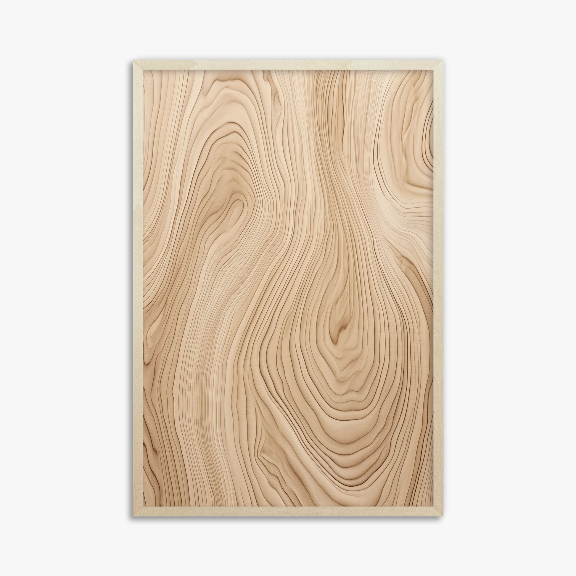 Natural Birch Waves, 61x91cm Framed Poster With Lime Wood Frame