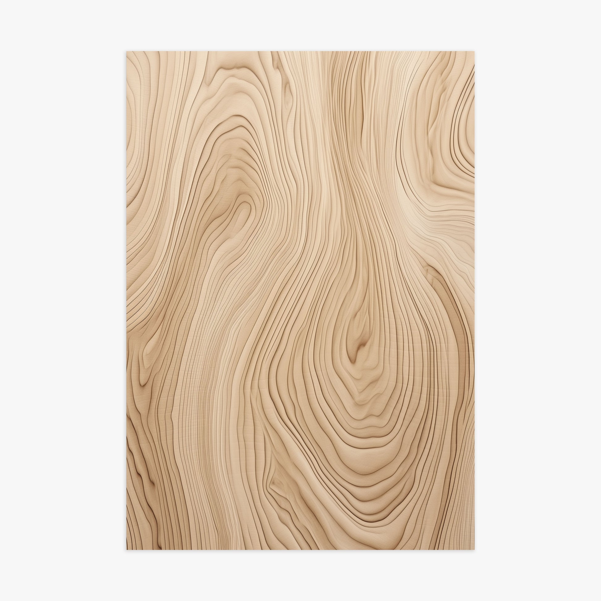 Natural Birch Waves, 70x100cm Poster Unframed