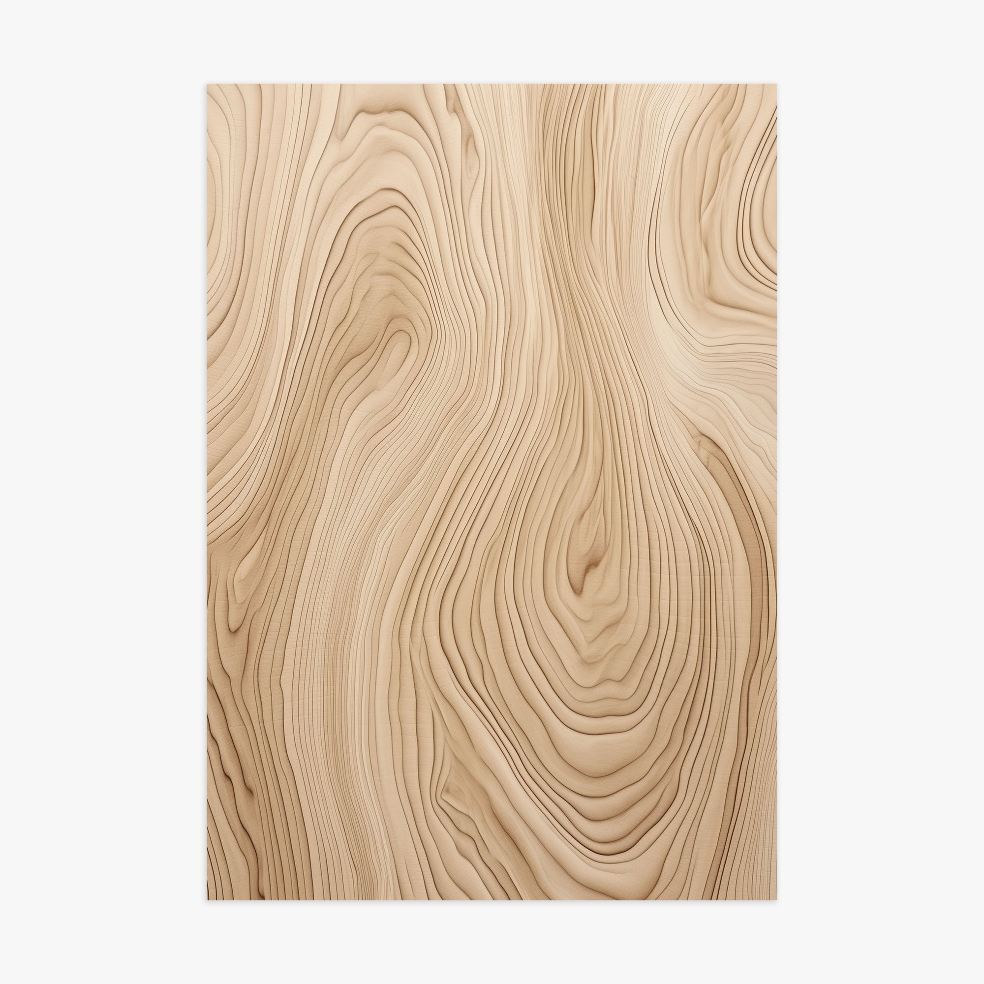 Natural Birch Waves, 70x100cm Poster Unframed