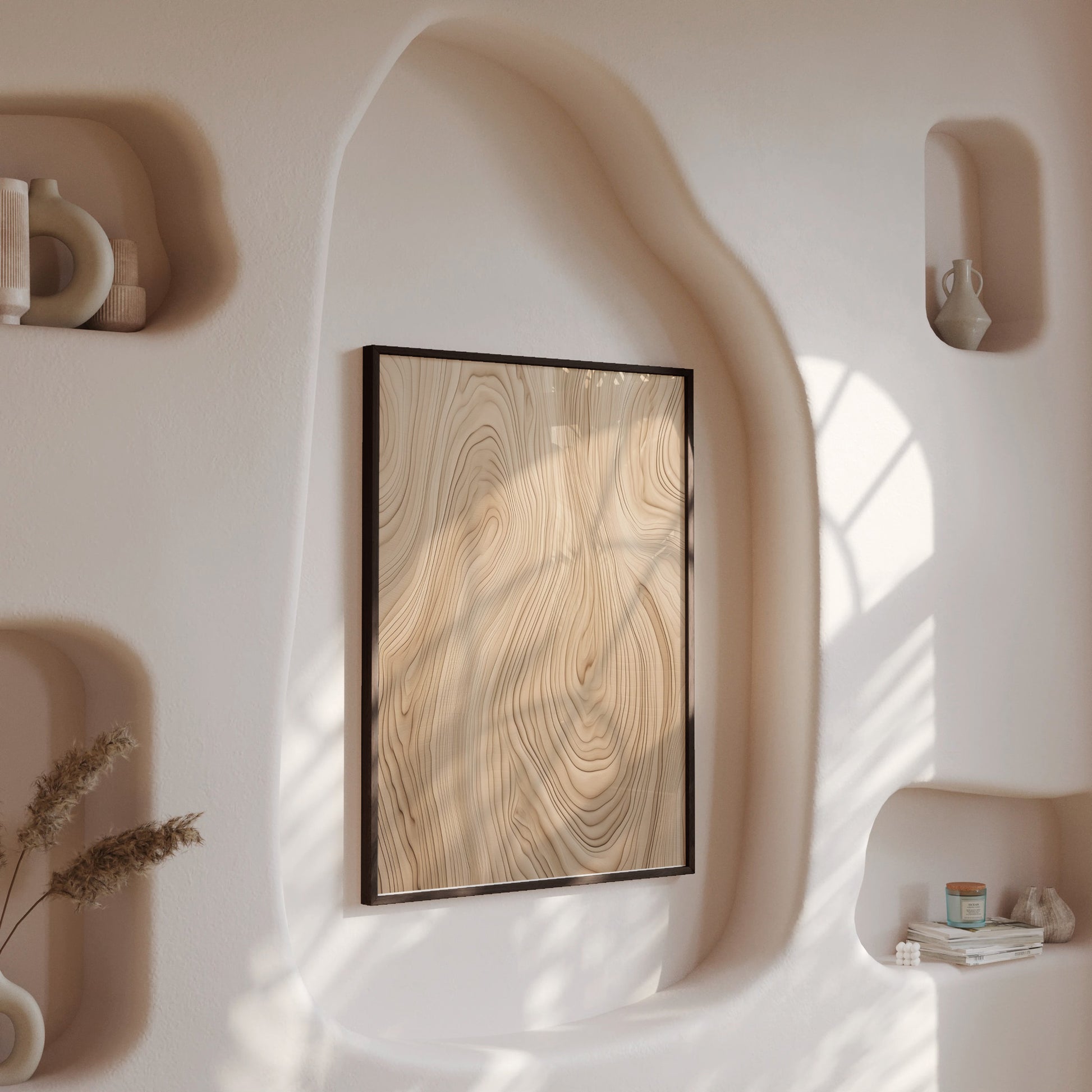 Design Concept No. 13 for Natural Birch Waves Modern Poster Art