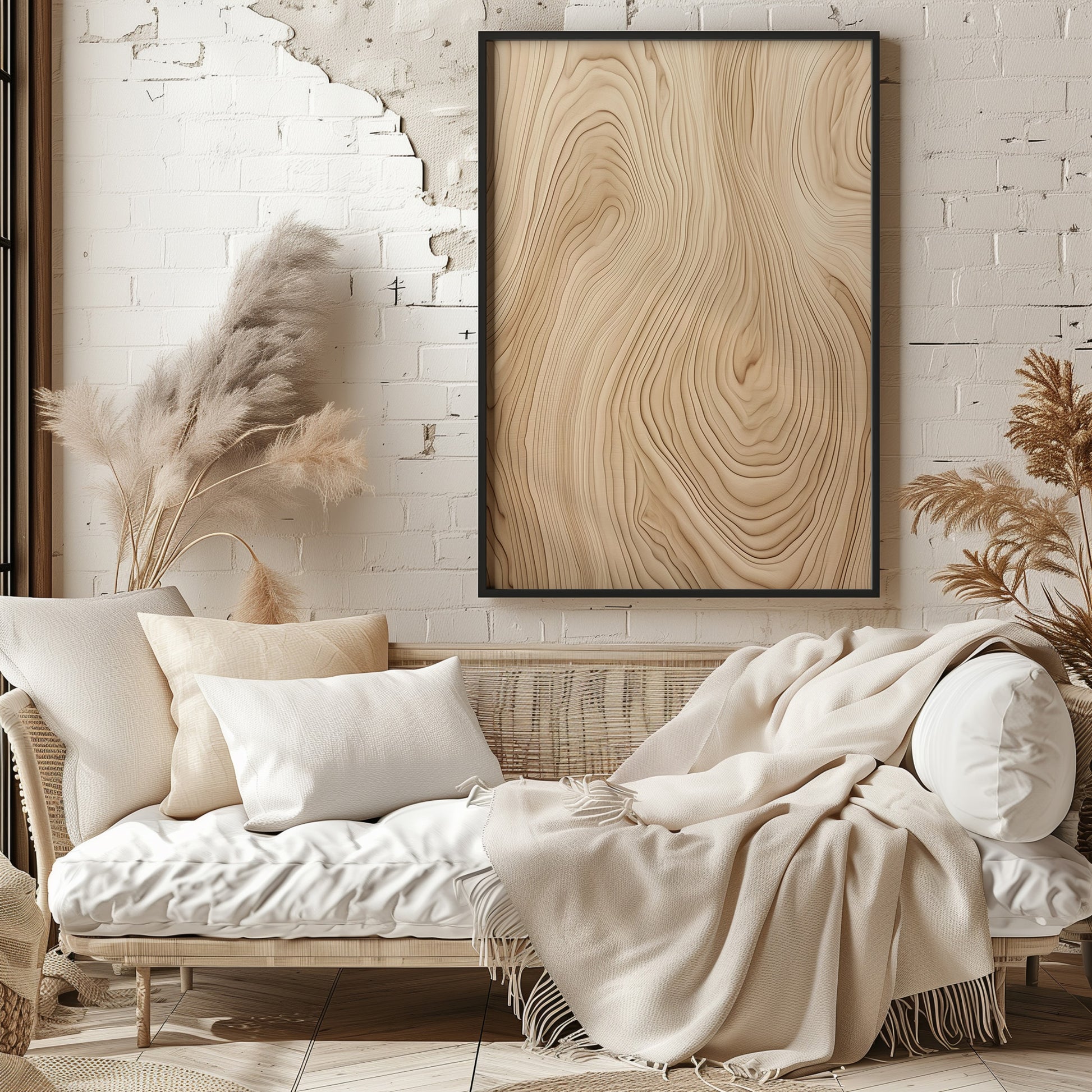 Design Concept No. 29 for Natural Birch Waves Modern Poster Art