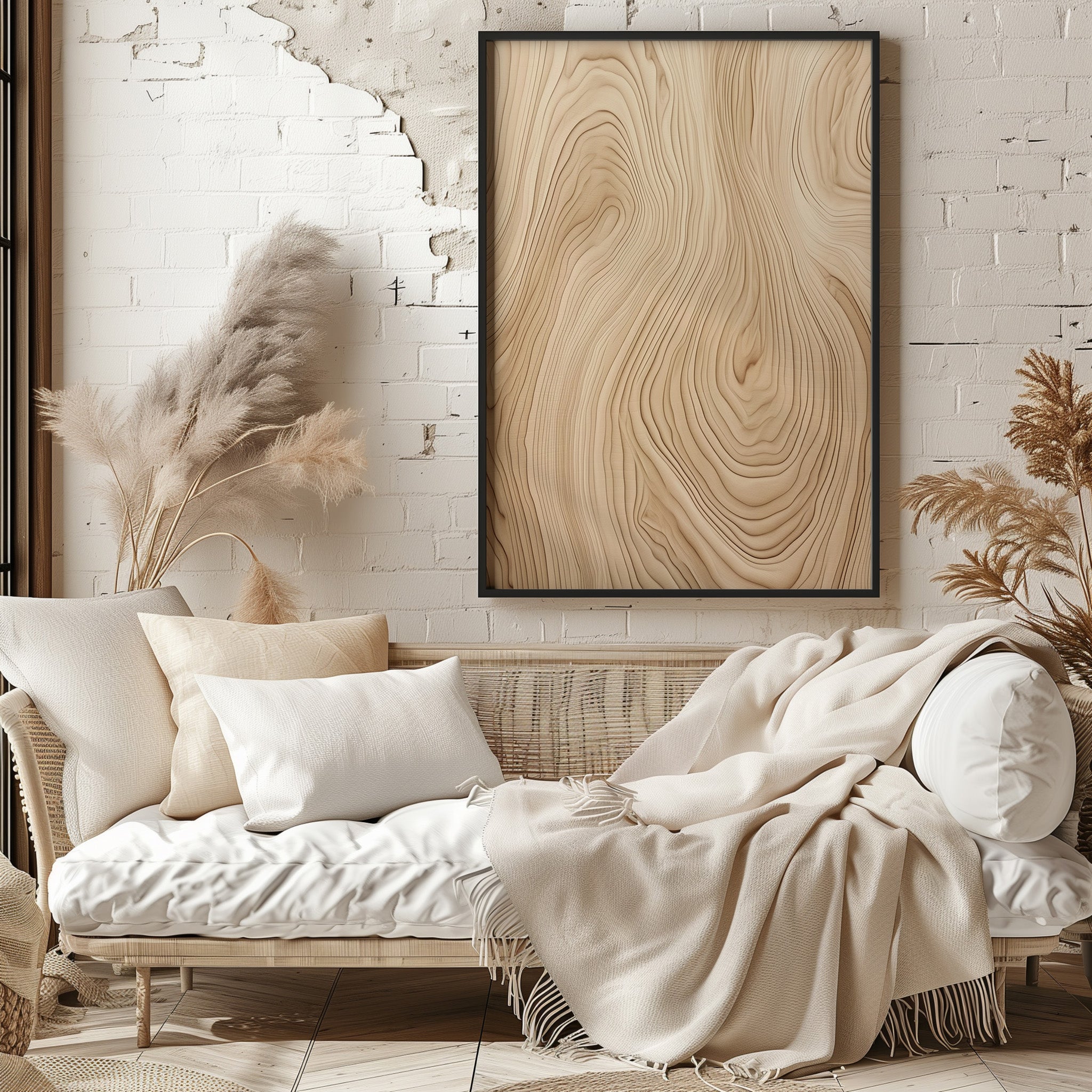 Design Concept No. 29 for Natural Birch Waves Modern Poster Art