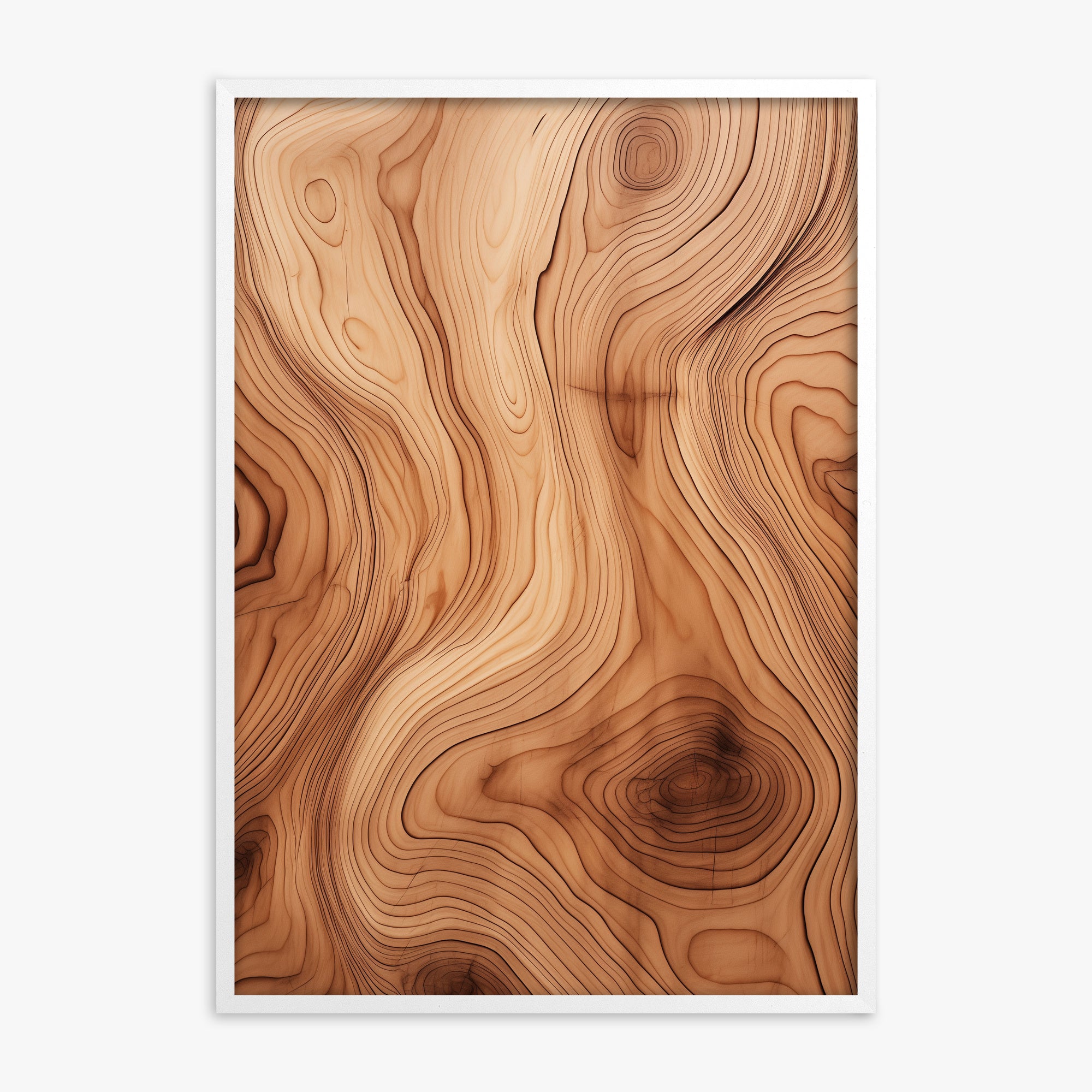 Timeless Currents, White Framed Poster With White Frame