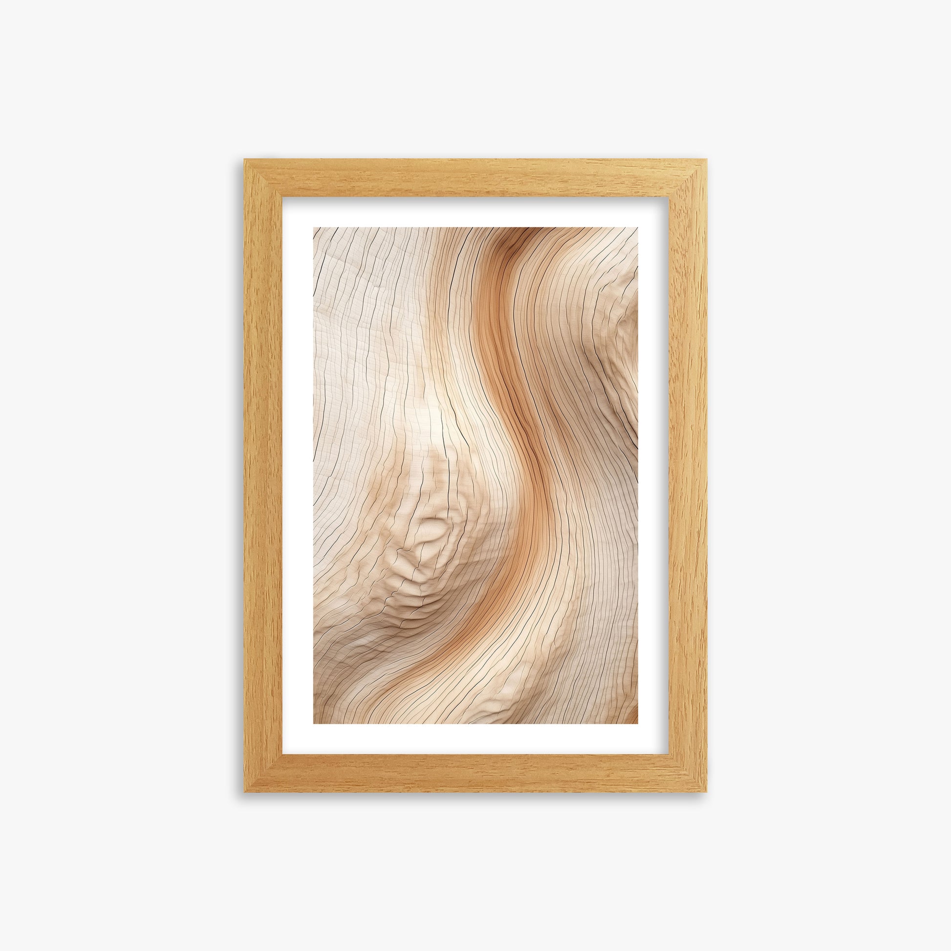 Natural Rhythm, 21x30cm Framed Poster With Oak Frame