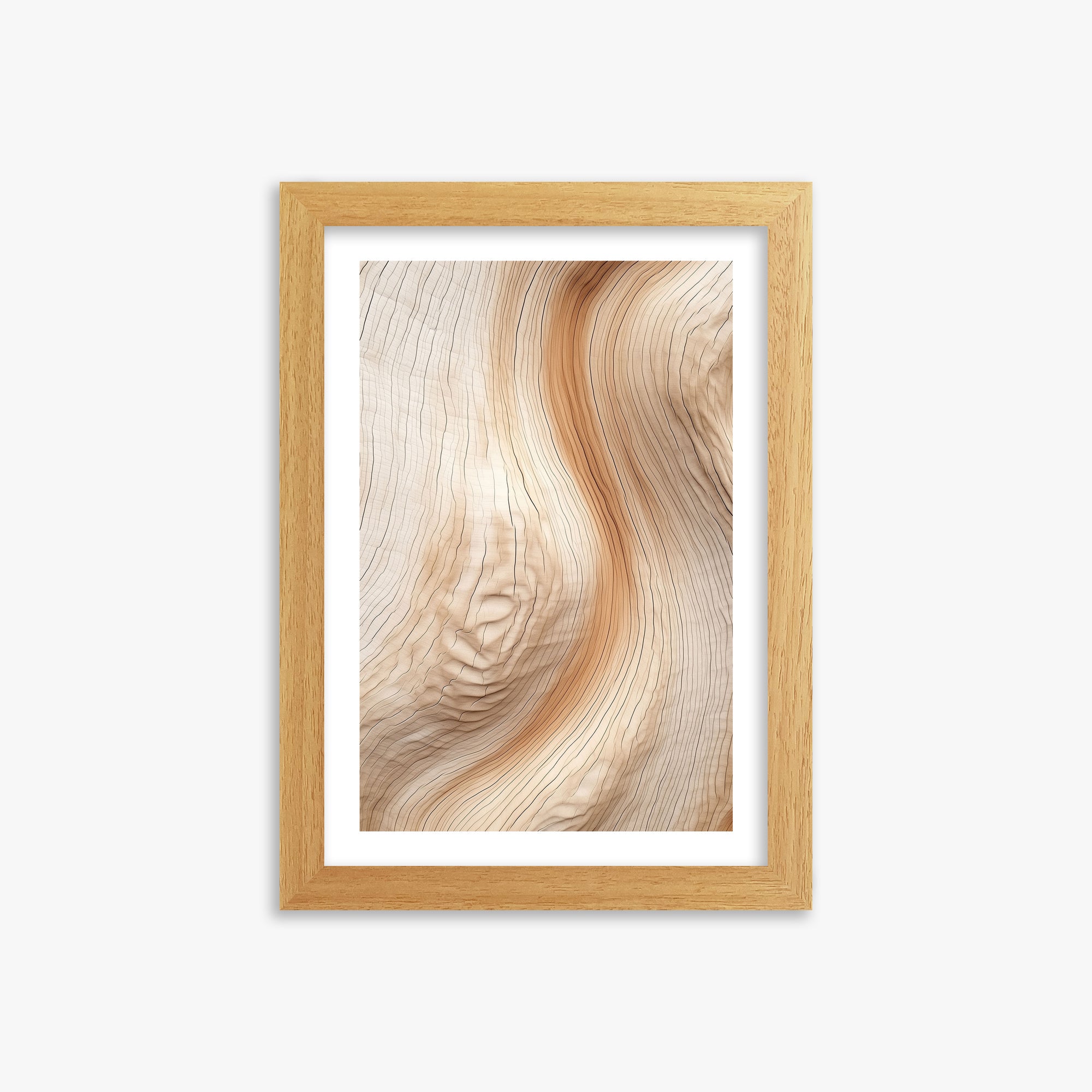 Natural Rhythm, 21x30cm Framed Poster With Oak Frame