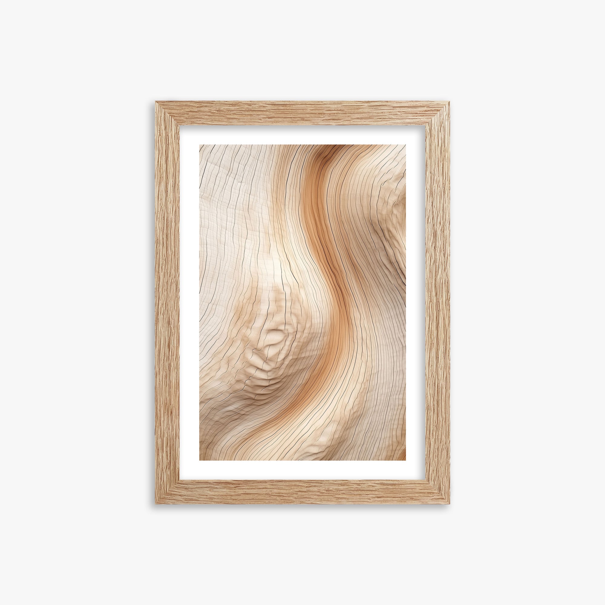 Natural Rhythm, 21x30cm Framed Poster With Raw Oak Frame