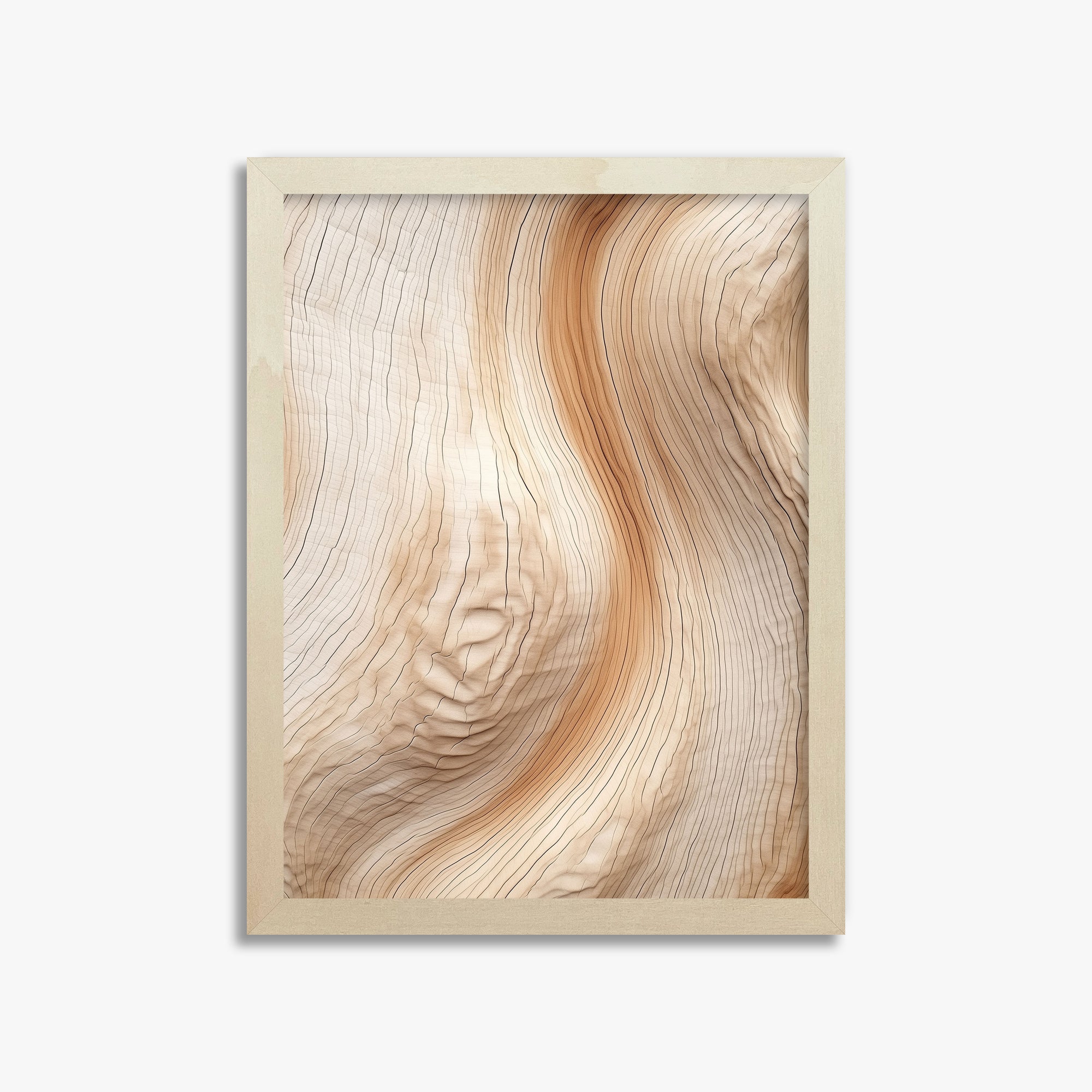 Natural Rhythm, 30x40cm Framed Poster With Lime Wood Frame