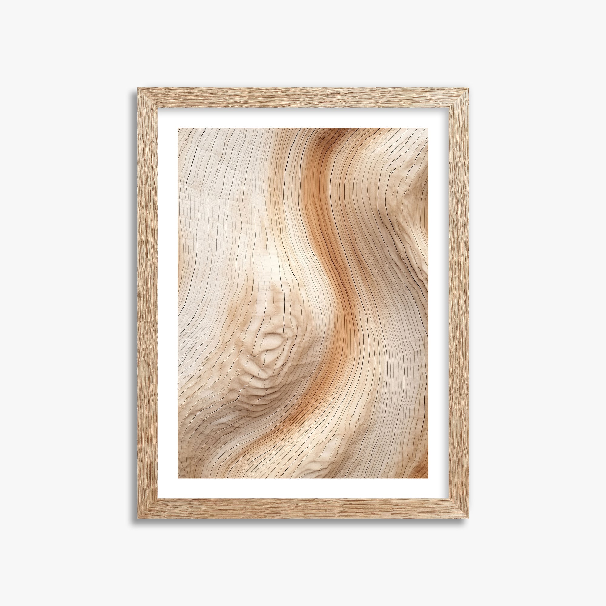 Natural Rhythm, 30x40cm Framed Poster With Raw Oak Frame