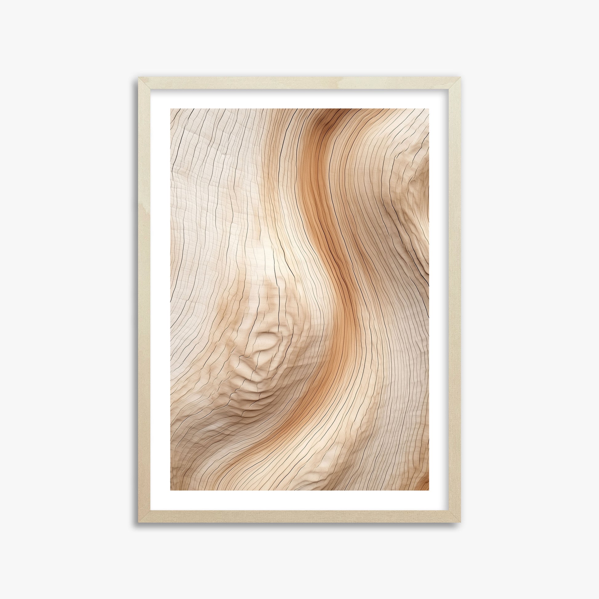 Natural Rhythm, 50x70cm Framed Poster With Lime Wood Frame