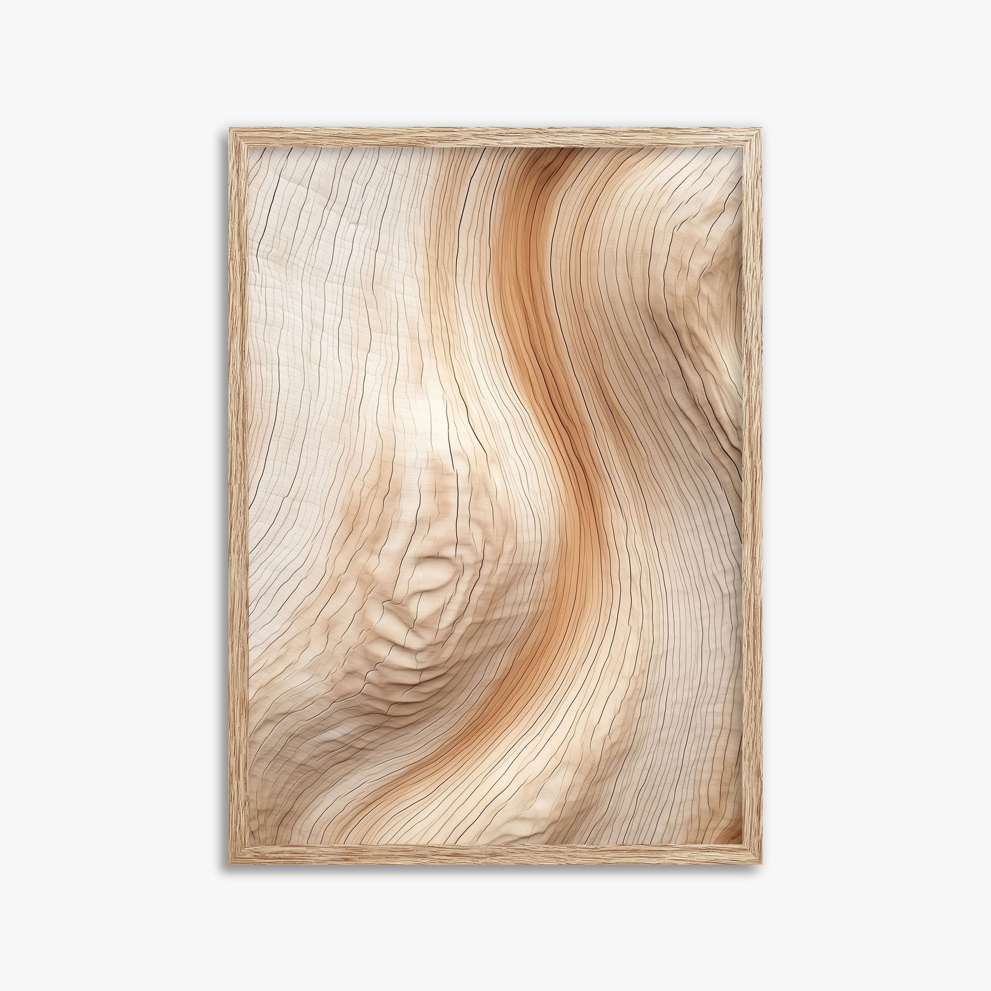 Natural Rhythm, 50x70cm Framed Poster With Raw Oak Frame