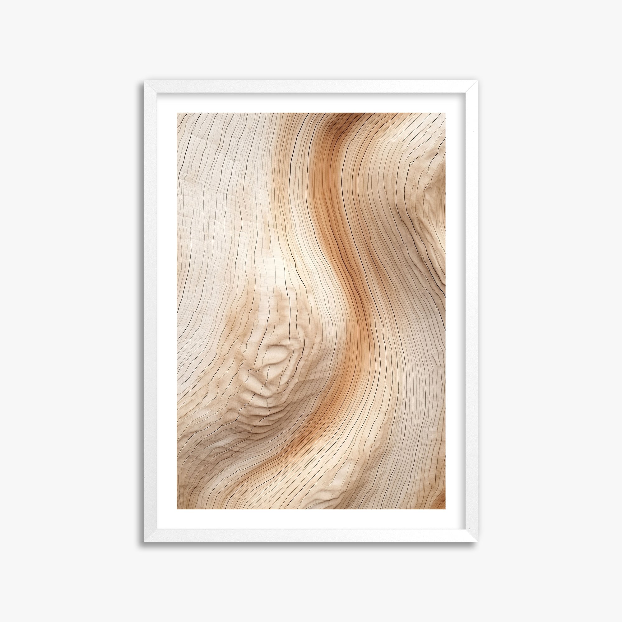 Natural Rhythm, 50x70cm Framed Poster With White Frame