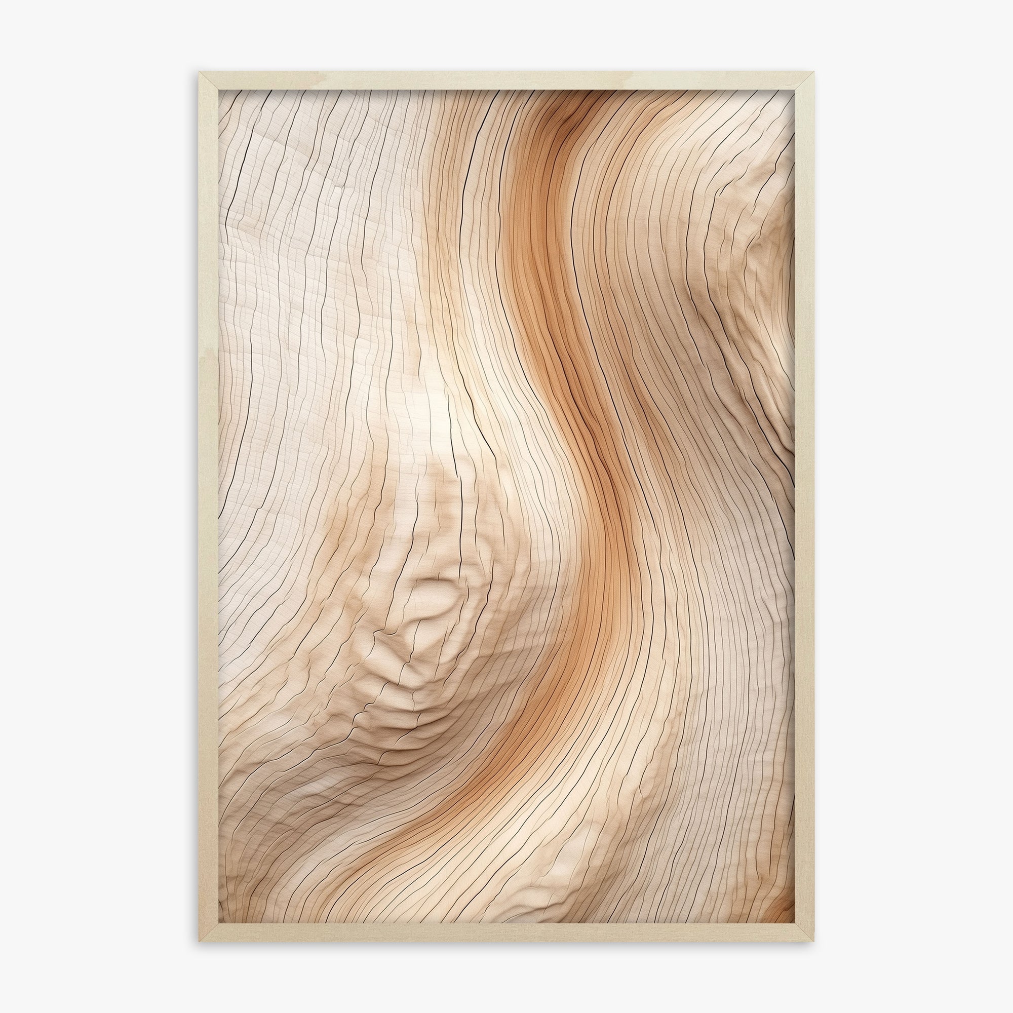 Natural Rhythm, 70x100cm Framed Poster With Lime Wood Frame
