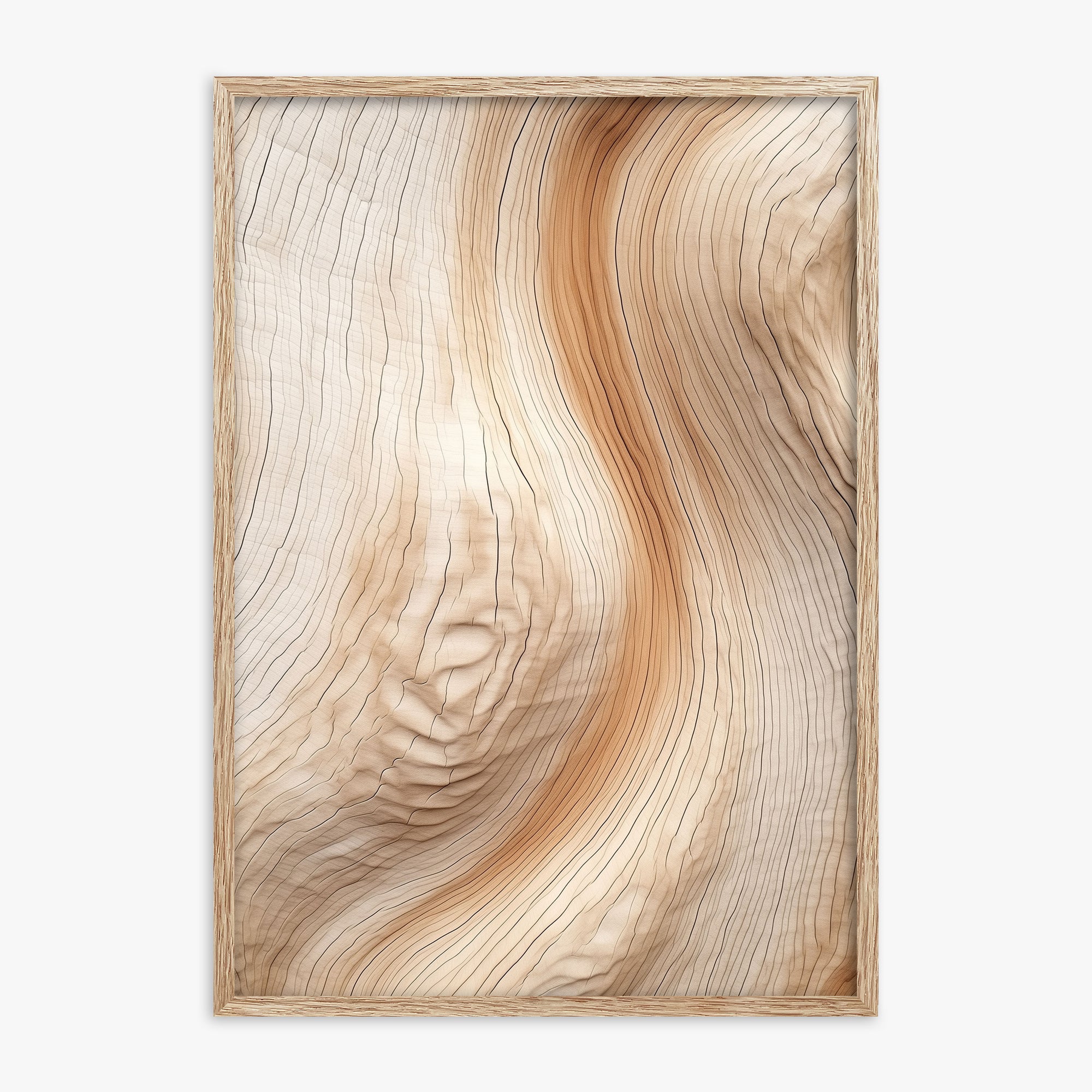 Natural Rhythm, 70x100cm Framed Poster With Raw Oak Frame