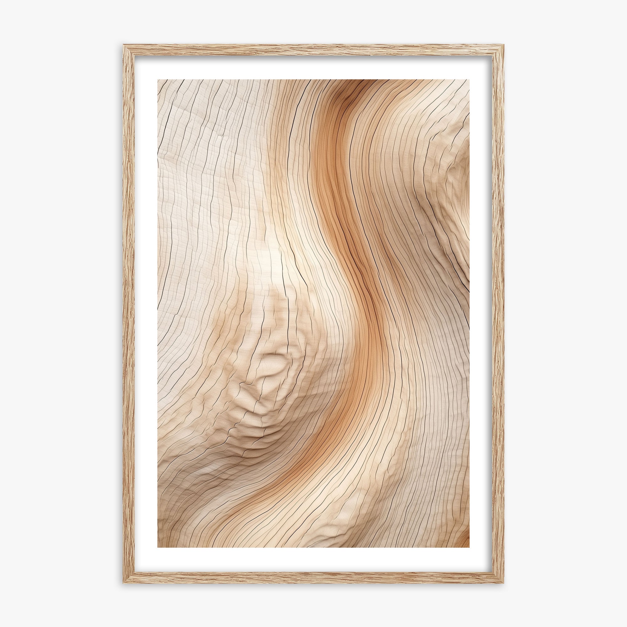 Natural Rhythm, 70x100cm Framed Poster With Raw Oak Frame