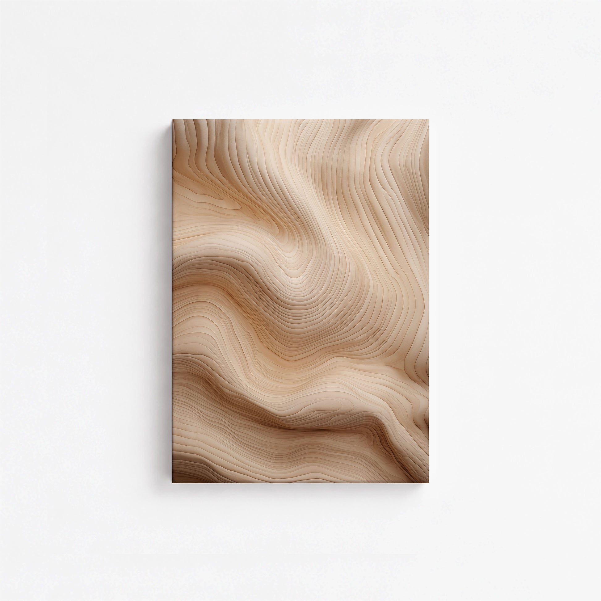 Creamy Grain Waves, 21x30cm Satin Canvas Poster