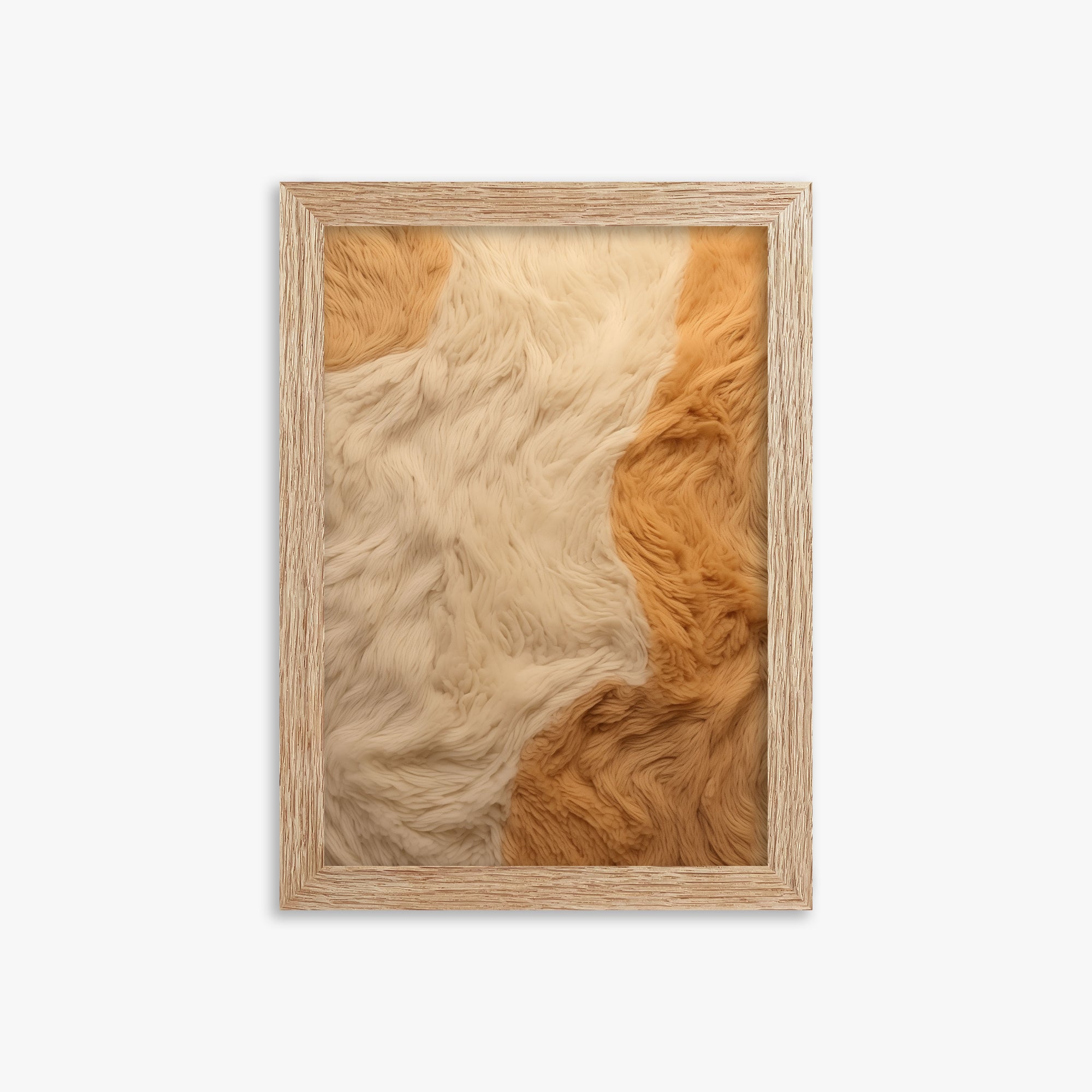 Fleece Fur Harmony, 21x30cm Framed Poster With Raw Oak Frame