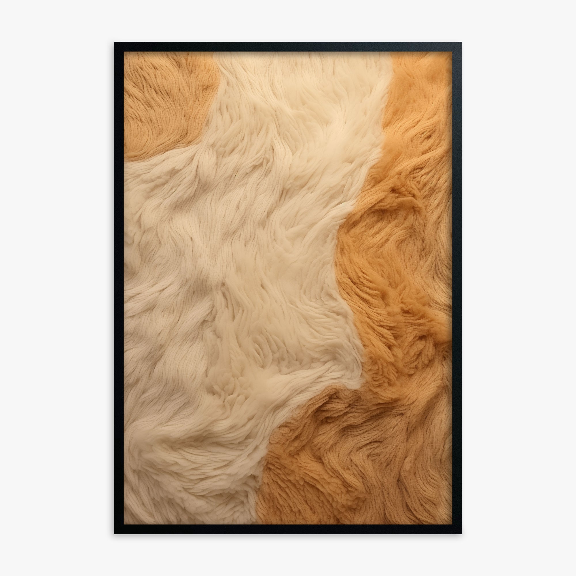 Fleece Fur Harmony, Black Framed Poster With Black Frame