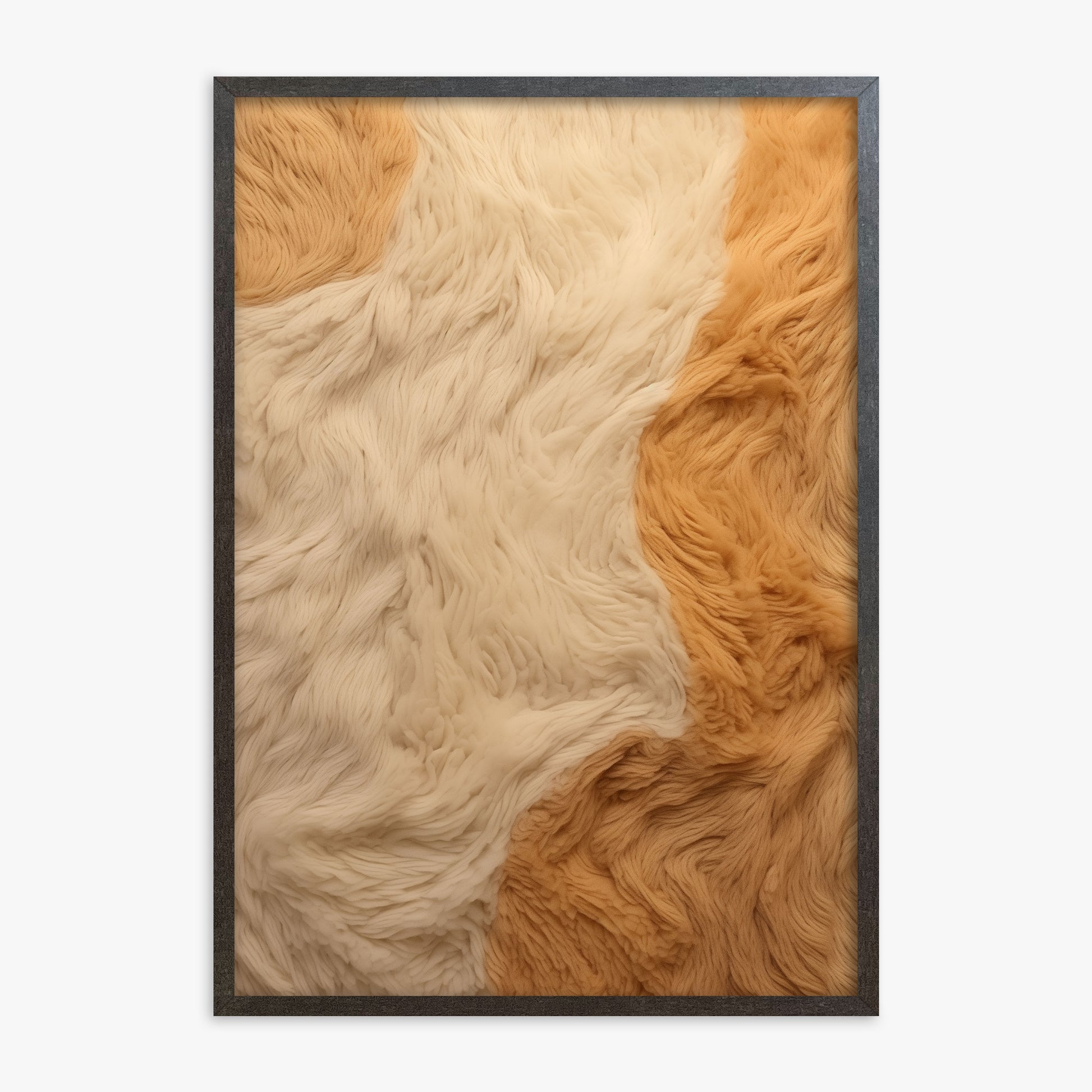 Fleece Fur Harmony, 70x100cm Framed Poster With Espresso Frame