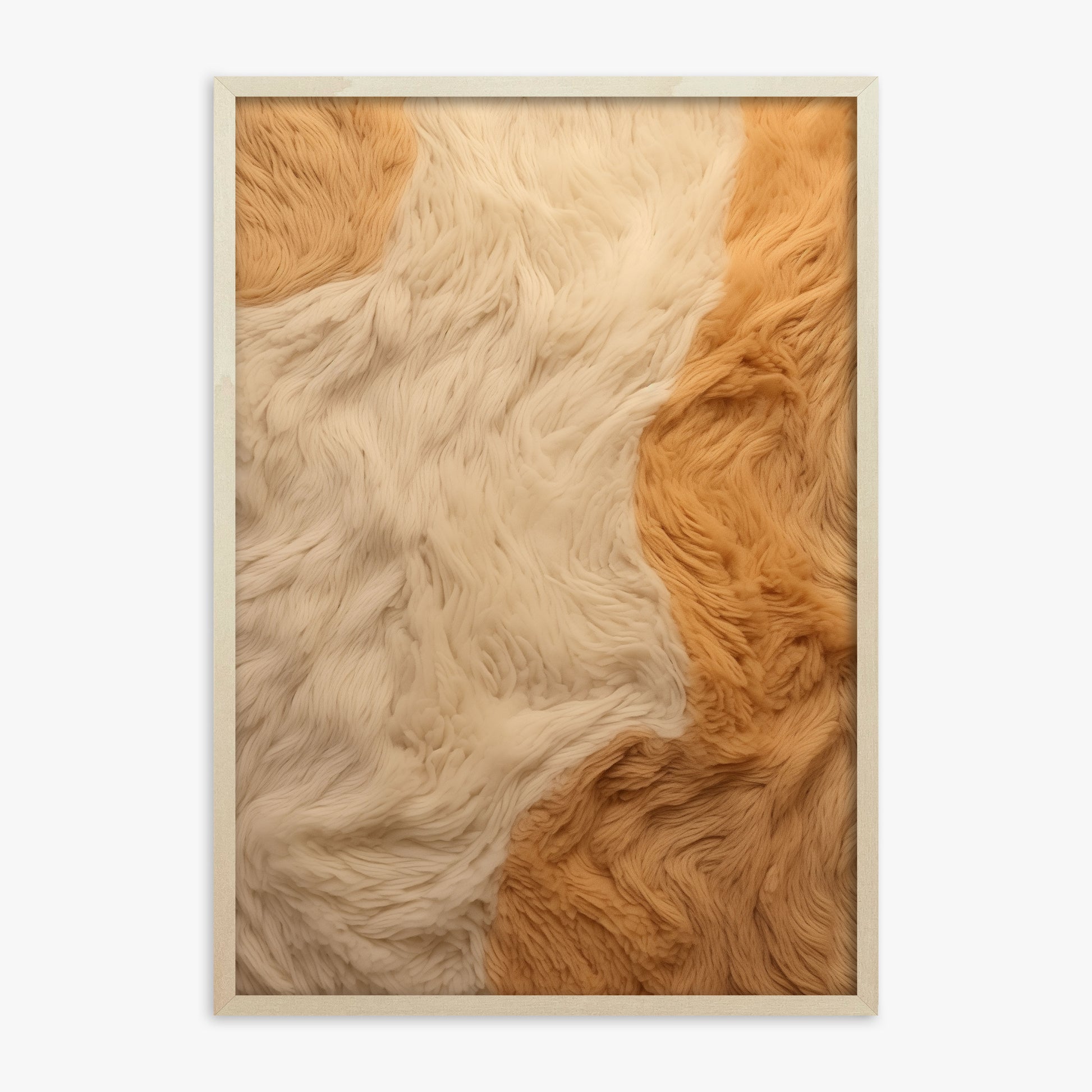 Fleece Fur Harmony, 70x100cm Framed Poster With Lime Wood Frame