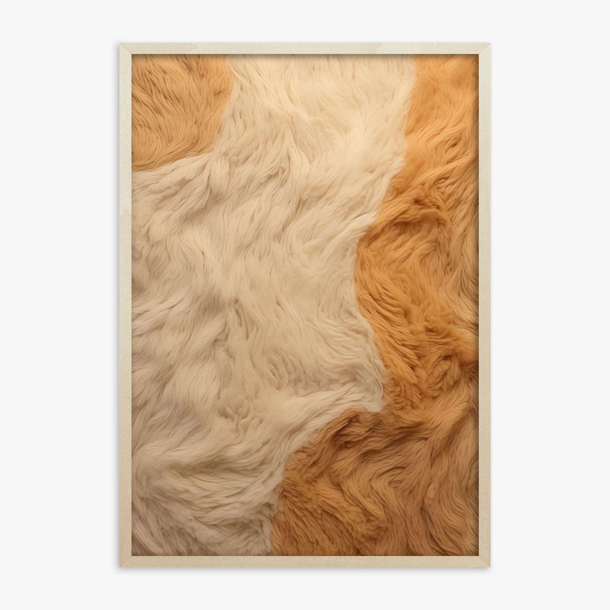 Fleece Fur Harmony, 70x100cm Framed Poster With Lime Wood Frame