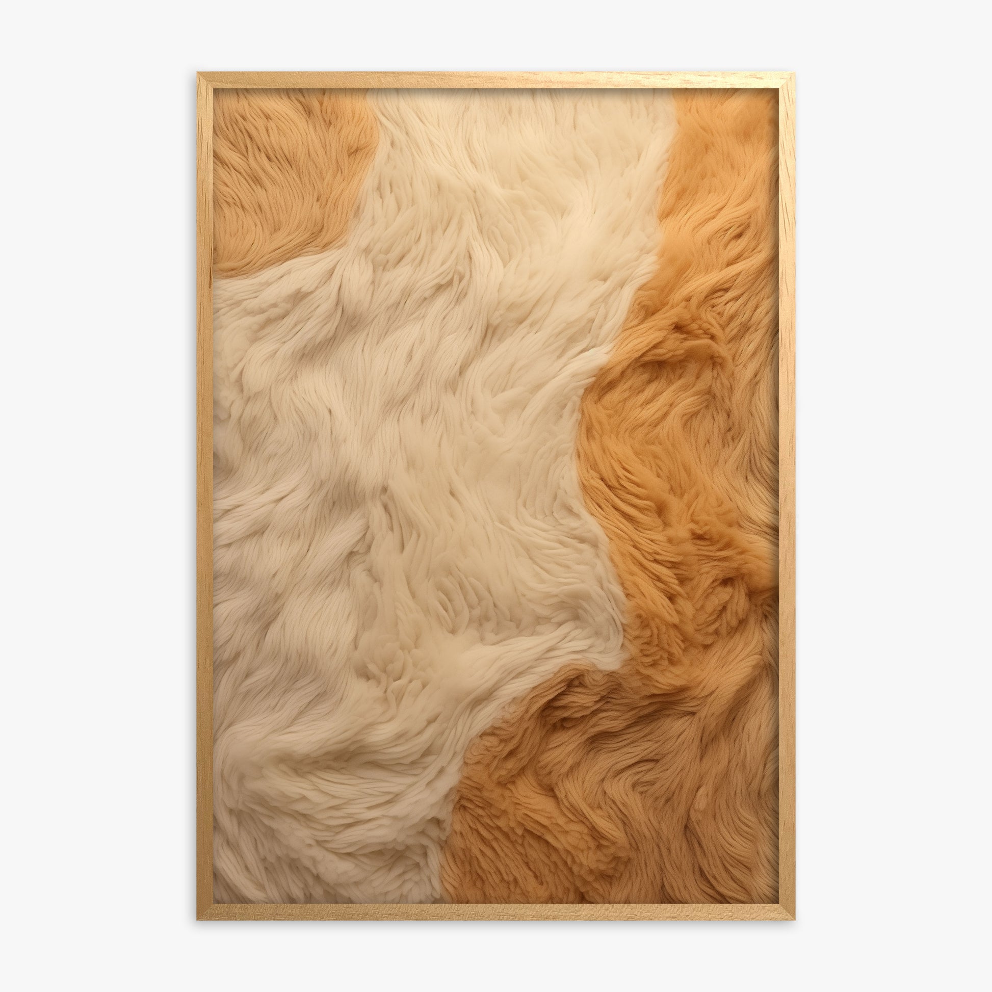 Fleece Fur Harmony, Oak Framed Poster With Oak Frame