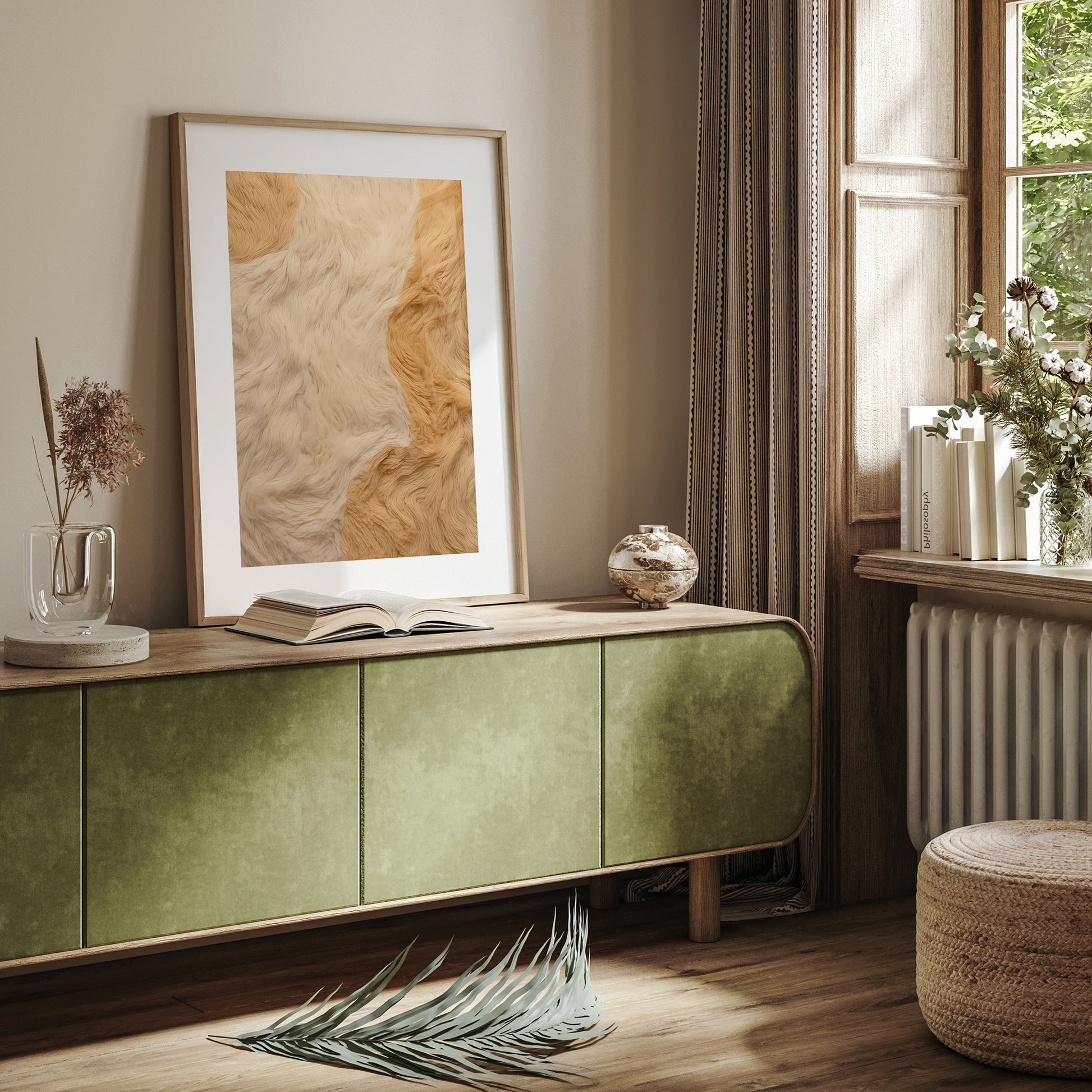 Design Concept No. 23 for Fleece Fur Harmony Modern Poster Art