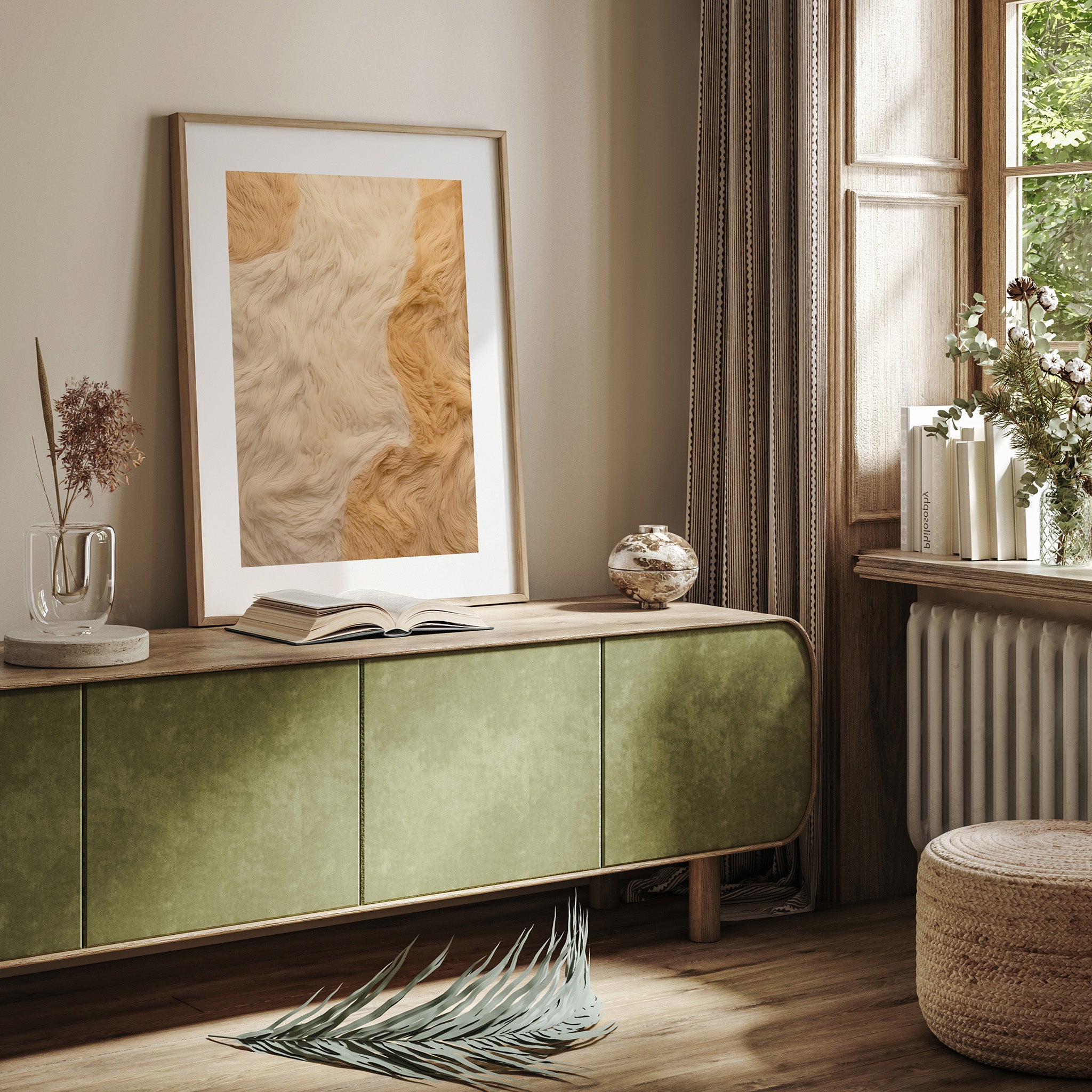 Design Concept No. 23 for Fleece Fur Harmony Modern Poster Art