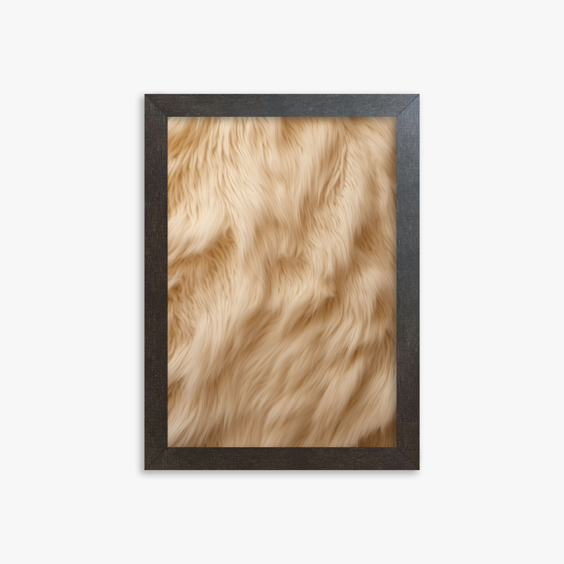 Golden Luxe Fur, 21x30cm Framed Poster With Espresso Frame