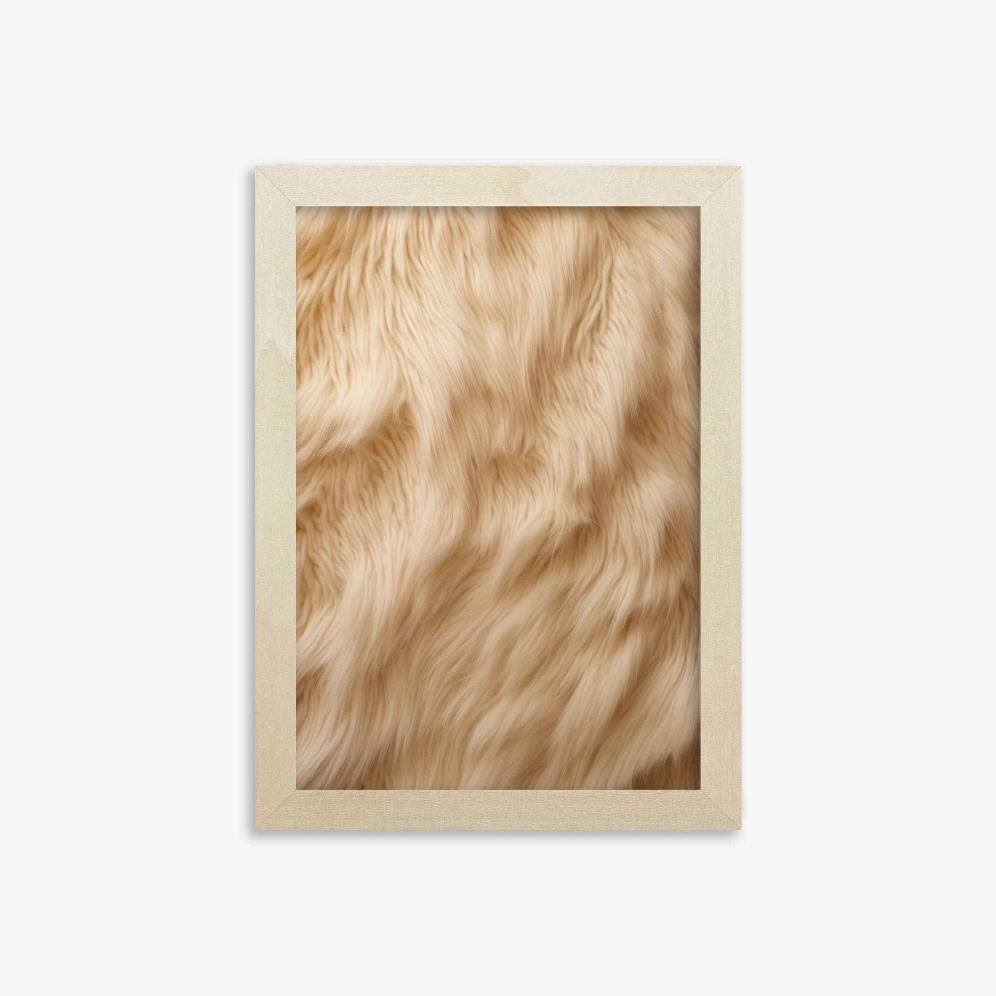 Golden Luxe Fur, 21x30cm Framed Poster With Lime Wood Frame